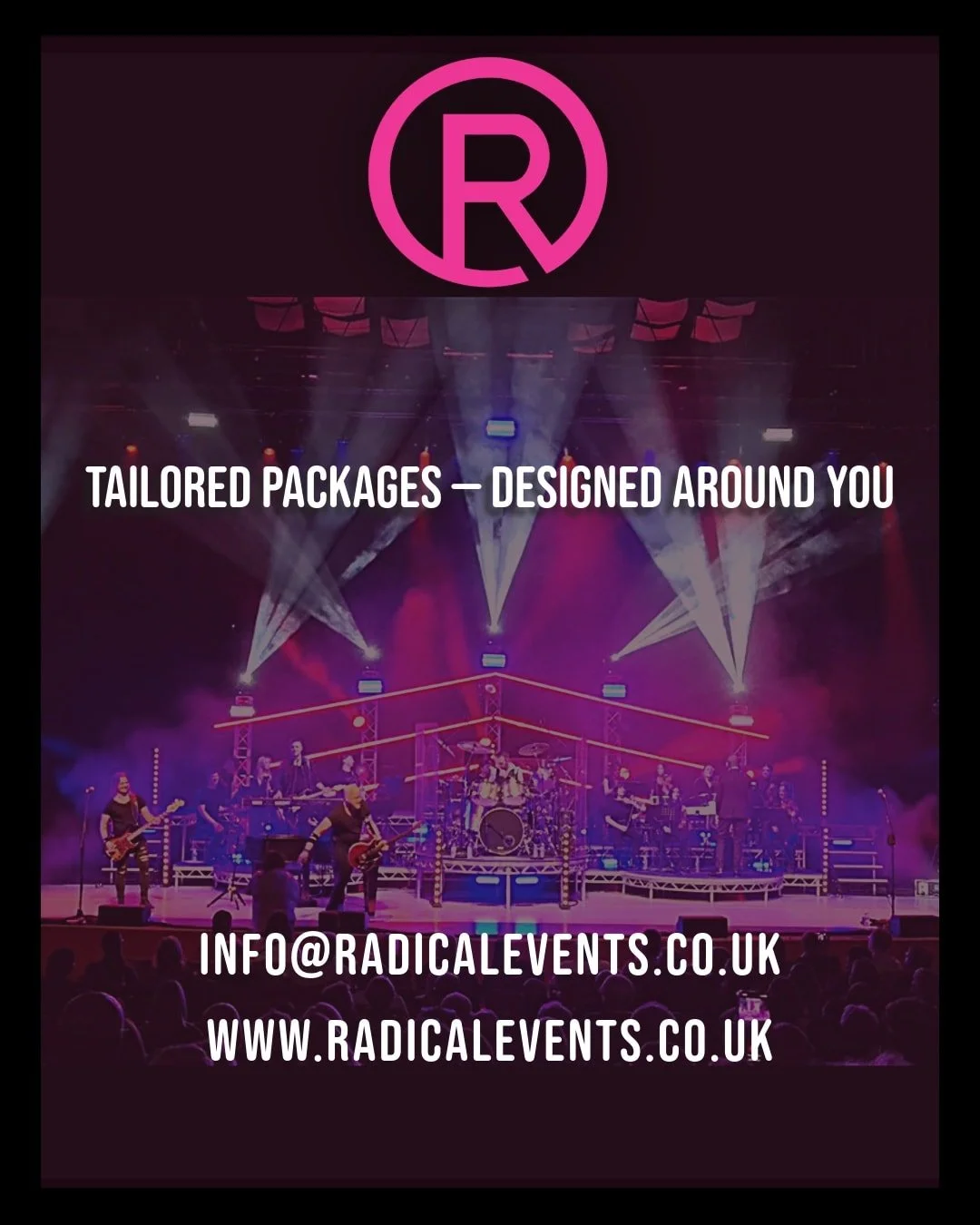 Whether it&rsquo;s a corporate events, touring shows, or a festival, our team builds a custom production plan to fit your vision and budget.

🎤 Sound. 💡 Lighting. 🎥 Video.
All under one Radical roof.

📩 DM us today for your bespoke event package.