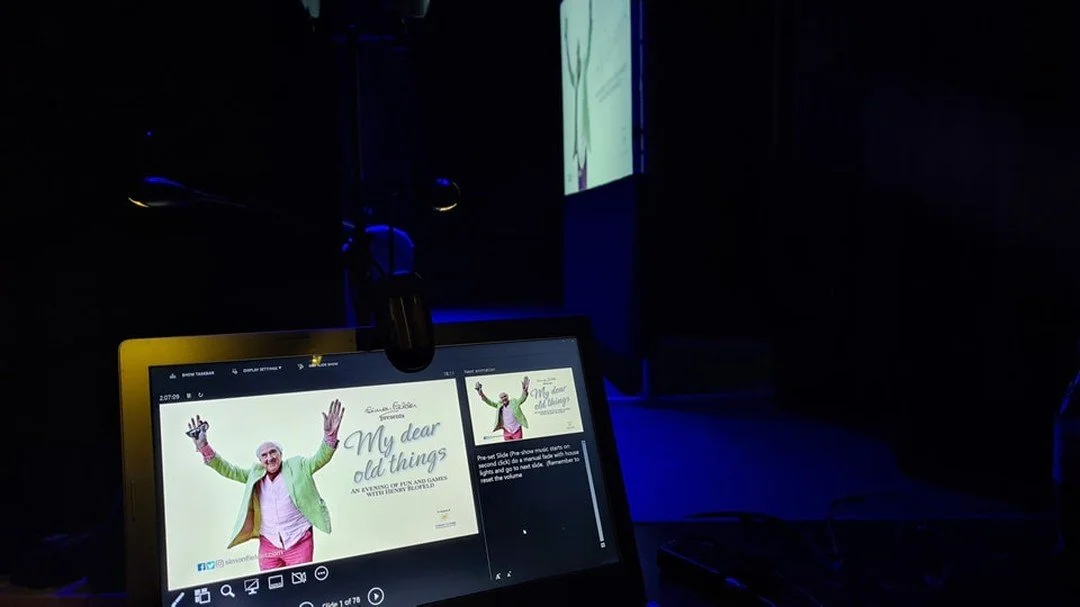 Great to be back out on the road with the amazing Henry Blofeld.
CMA Touring are providing Tour Management, AV and Audio.

#cmatouringltd #theatresound #soundhire #ontheroadagain #simonfielder #blowers