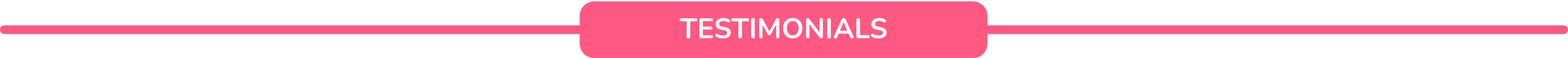 Pink banner with the word 'TESTIMONIALS' in white text.