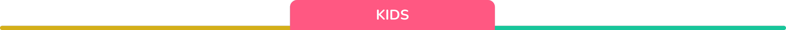 Colorful banner with the word 'Kids' in the center, labeled with a pink background and black, yellow, and green borders.