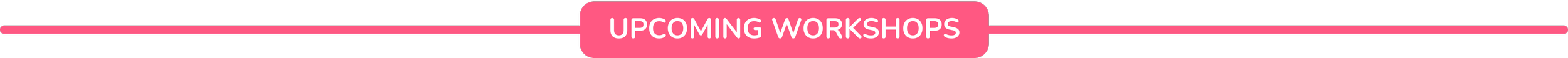 Pink banner with white text reading 'Upcoming Workshops'.