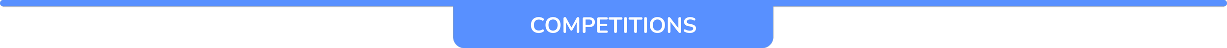 Close-up of a blue banner with the word 'COMPETITIONS' in white, positioned above a dark background.