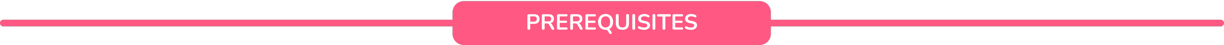 A digital infographic with a pink header labeled 'PREREQUISITES' and a pink horizontal line underneath.