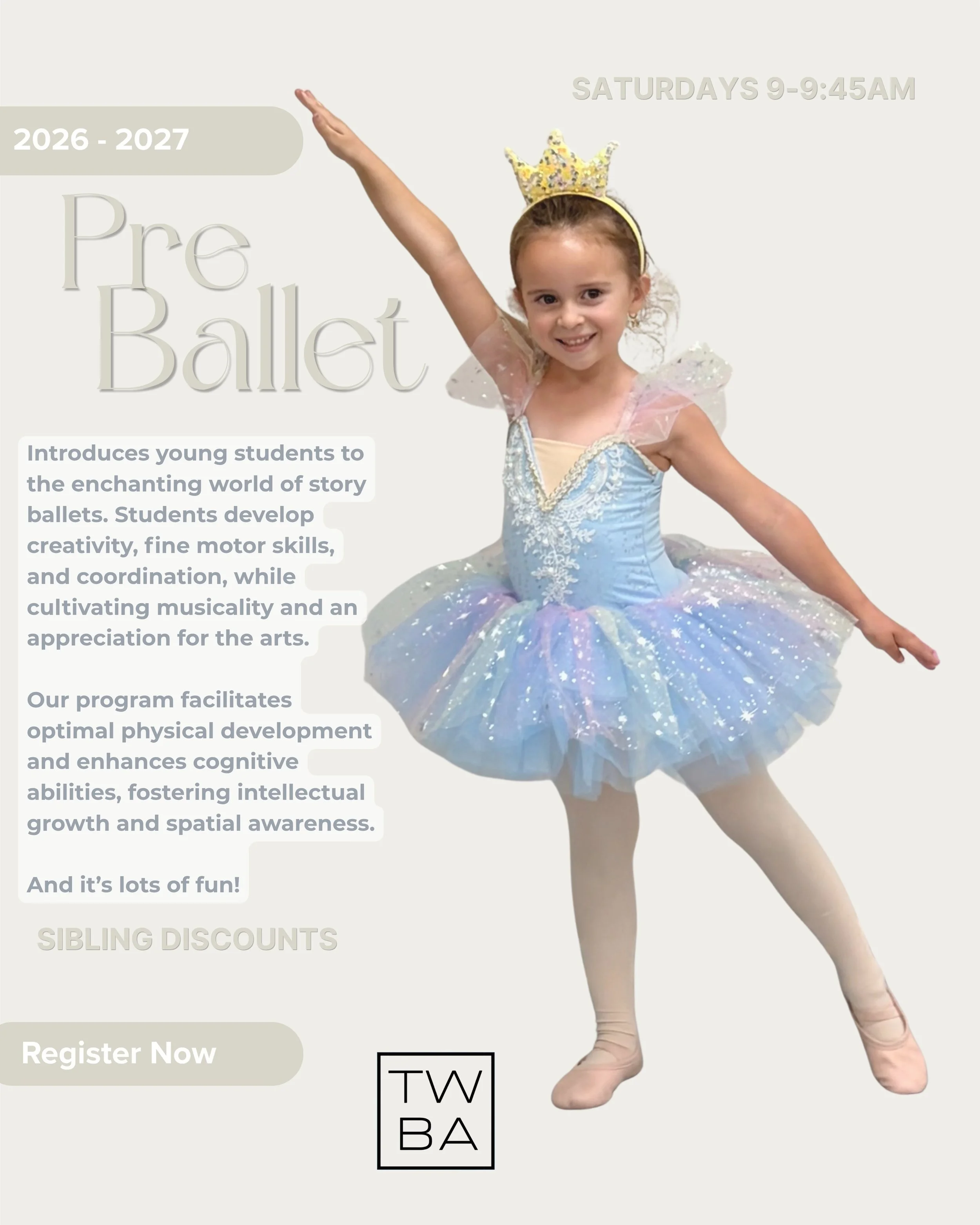 Join us for the 2026-27 season! Our Pre-Ballet program is taking off and we would love for you to join us! Our mission is to instill a love for ballet at a young age, creating lifelong lovers of the arts! 

#balletinthewoodlandstx #thewoodlandstx #ba