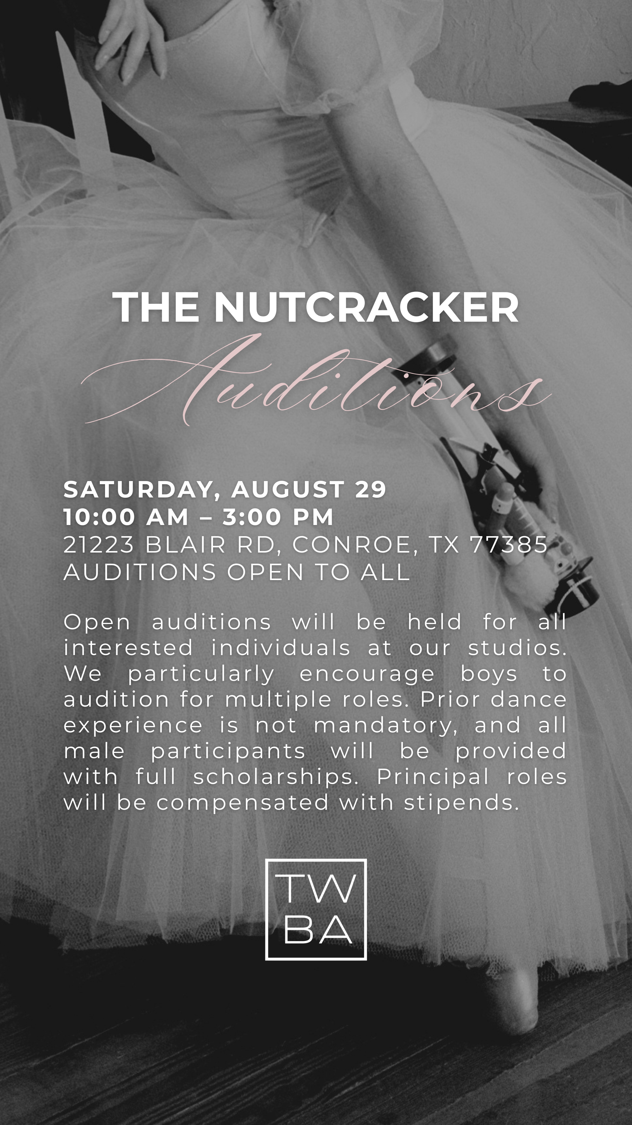 TWBA 2026 Nutcracker Audition Mobile Banner.png