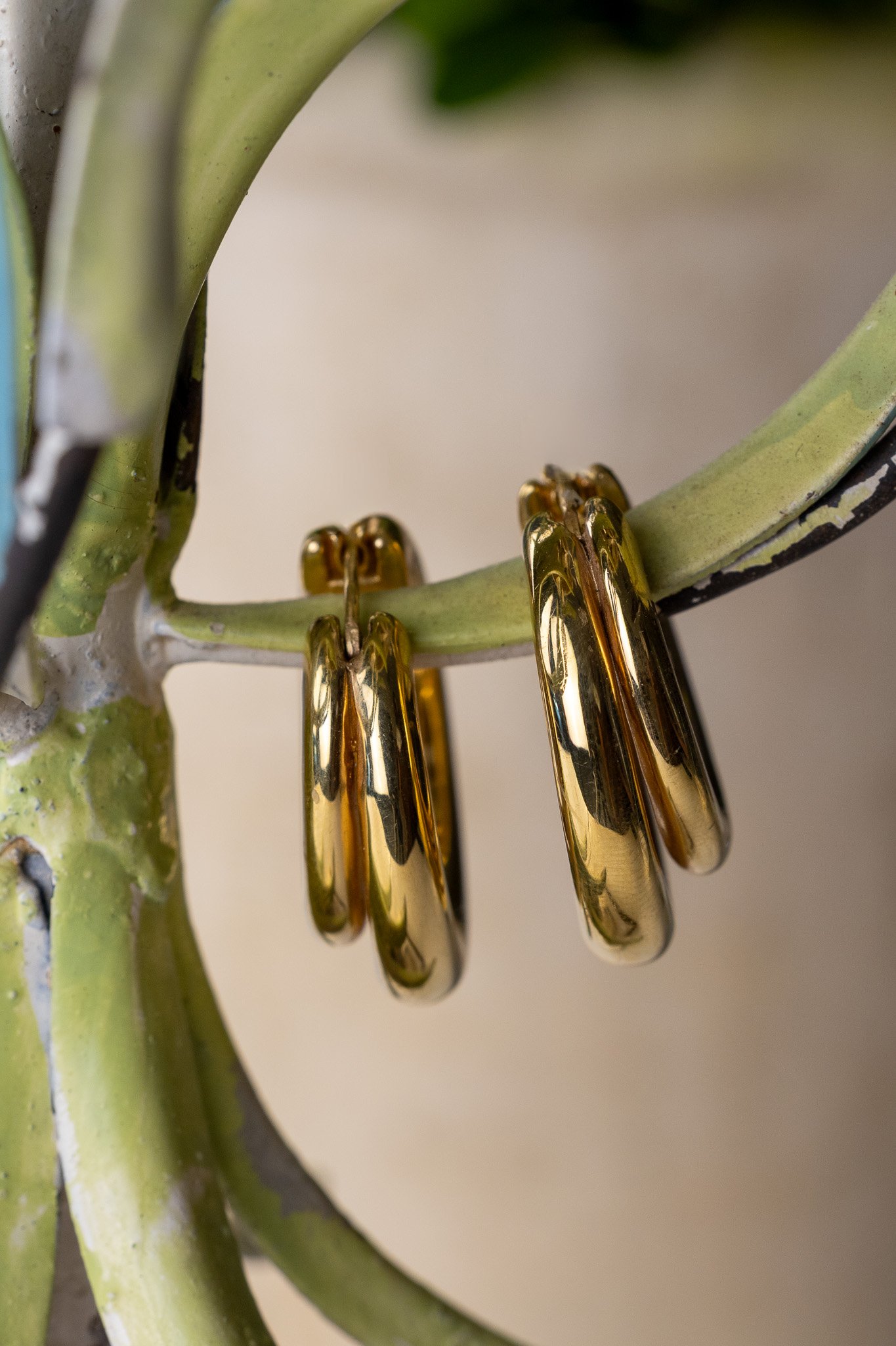 Gold Double Hoop Earring