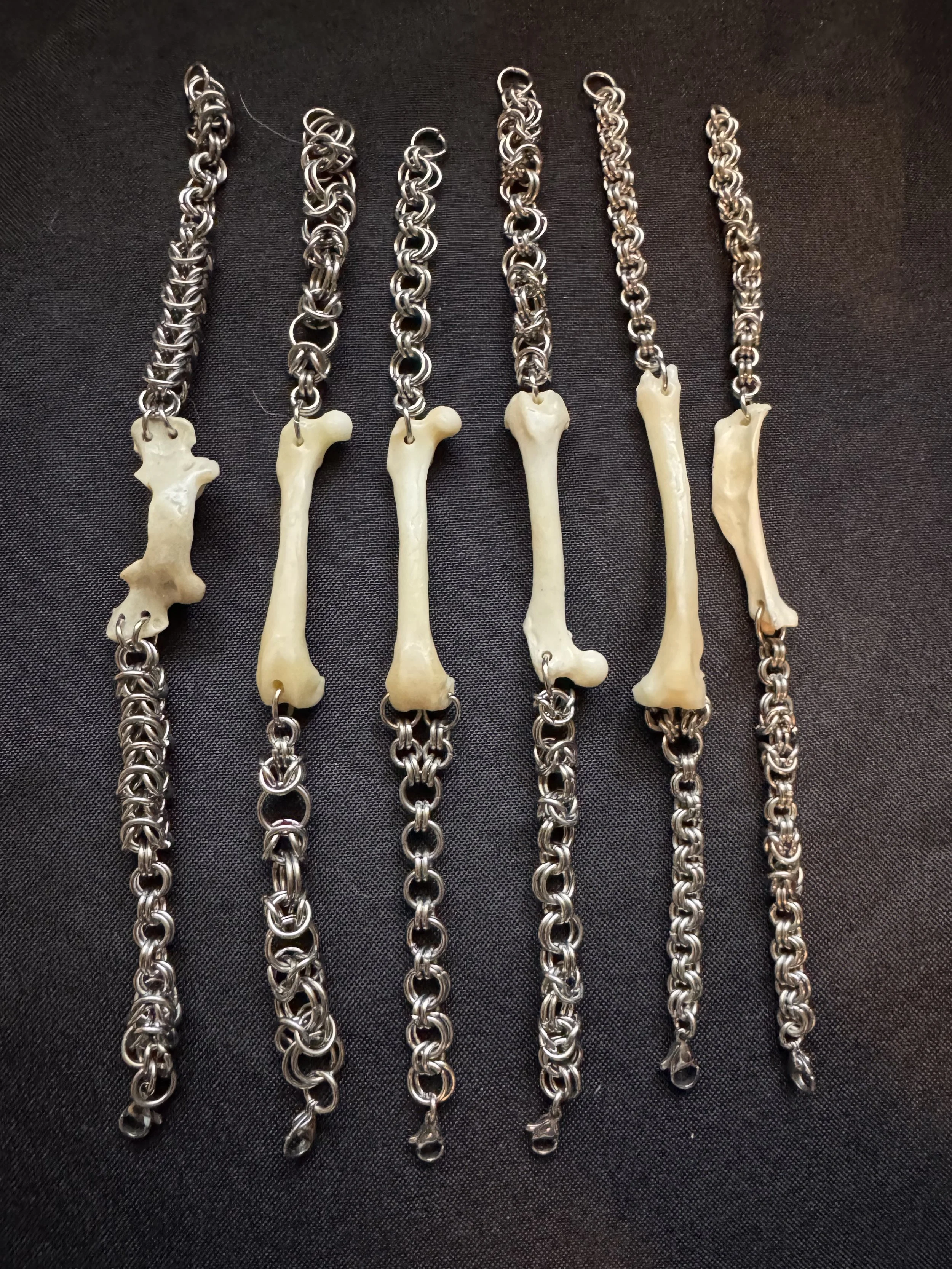 Stainless Steel & Bone Bracelet