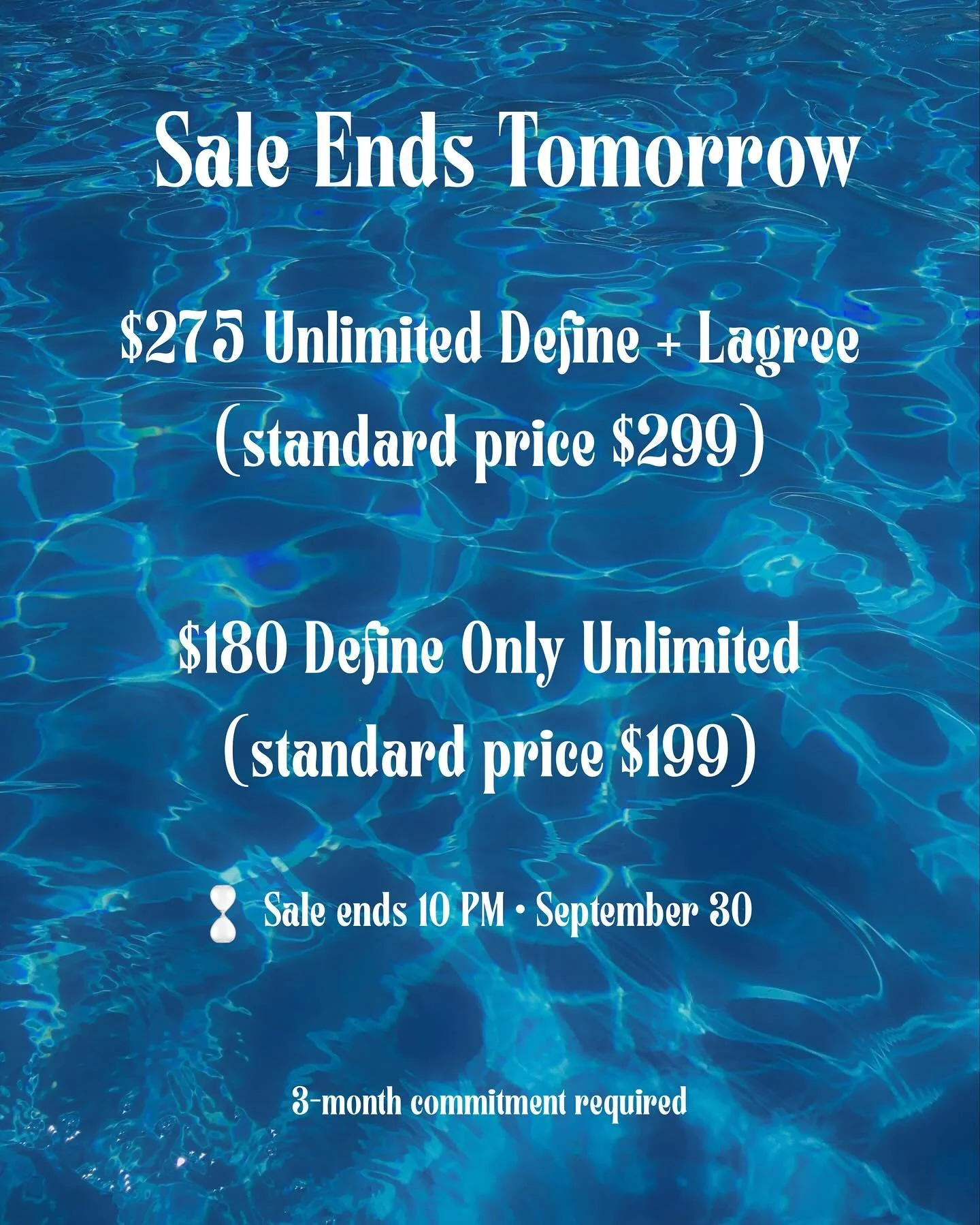 ⏳Last chance to lock in our best rates! 

Sale ends tomorrow. Don&rsquo;t miss it!