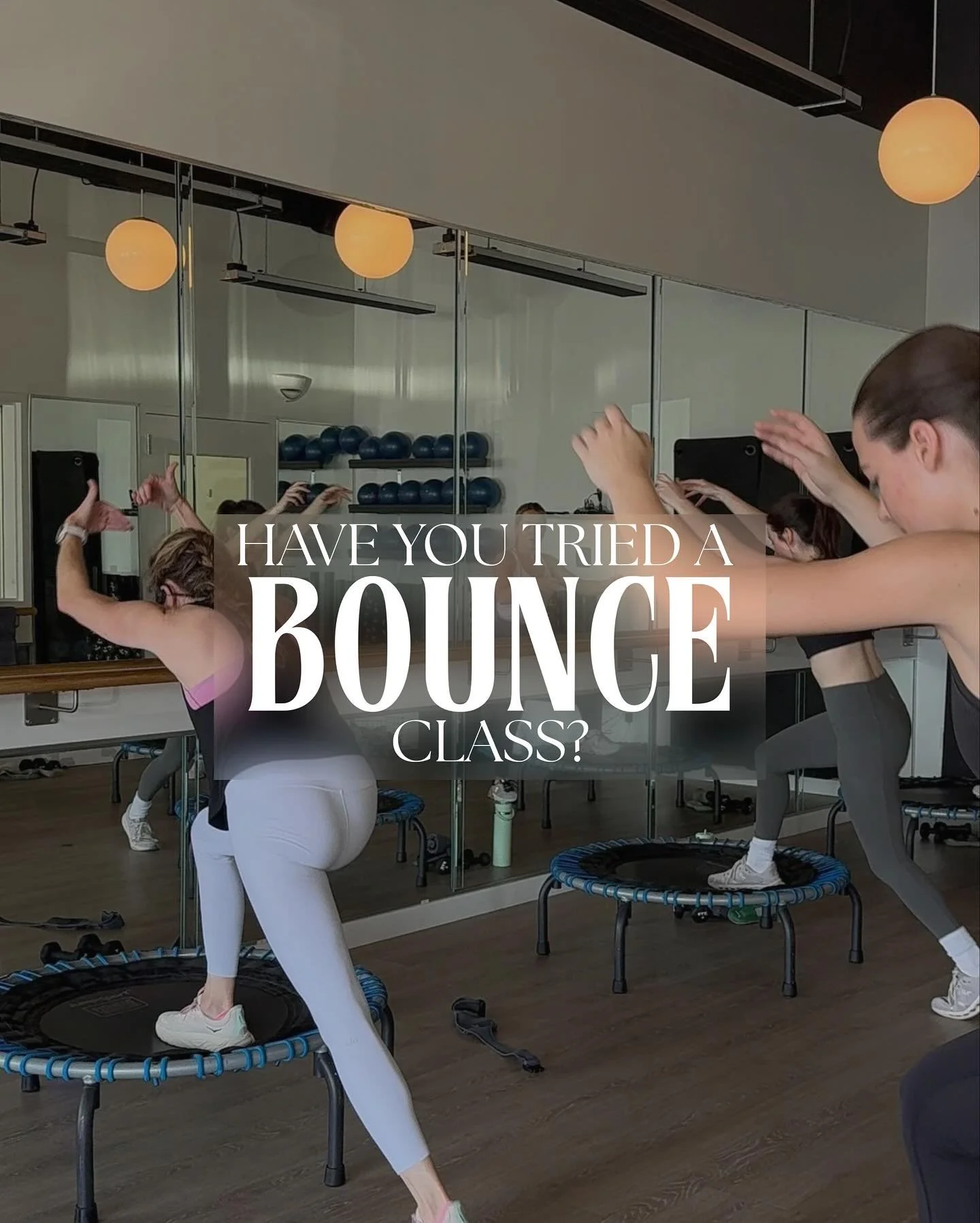 BOUNCE is calling 📞

High-intensity intervals on the mini-trampoline + targeted barre work = the ultimate full-body sweat. 

You&rsquo;ll move on and off the trampoline, add in light &amp; heavy weights, and leave feeling stronger than ever.

Haven&