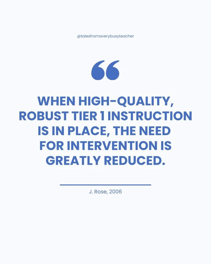 You Can’t Intervene Your Way Out of a Tier 1 Problem