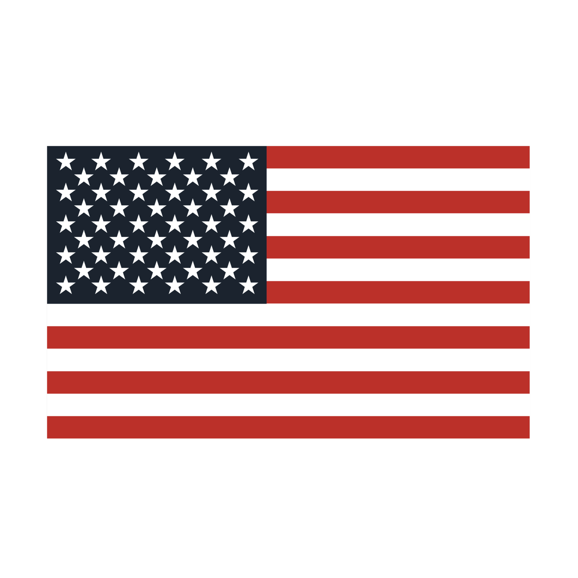 American flag with stars and stripes on a black background.