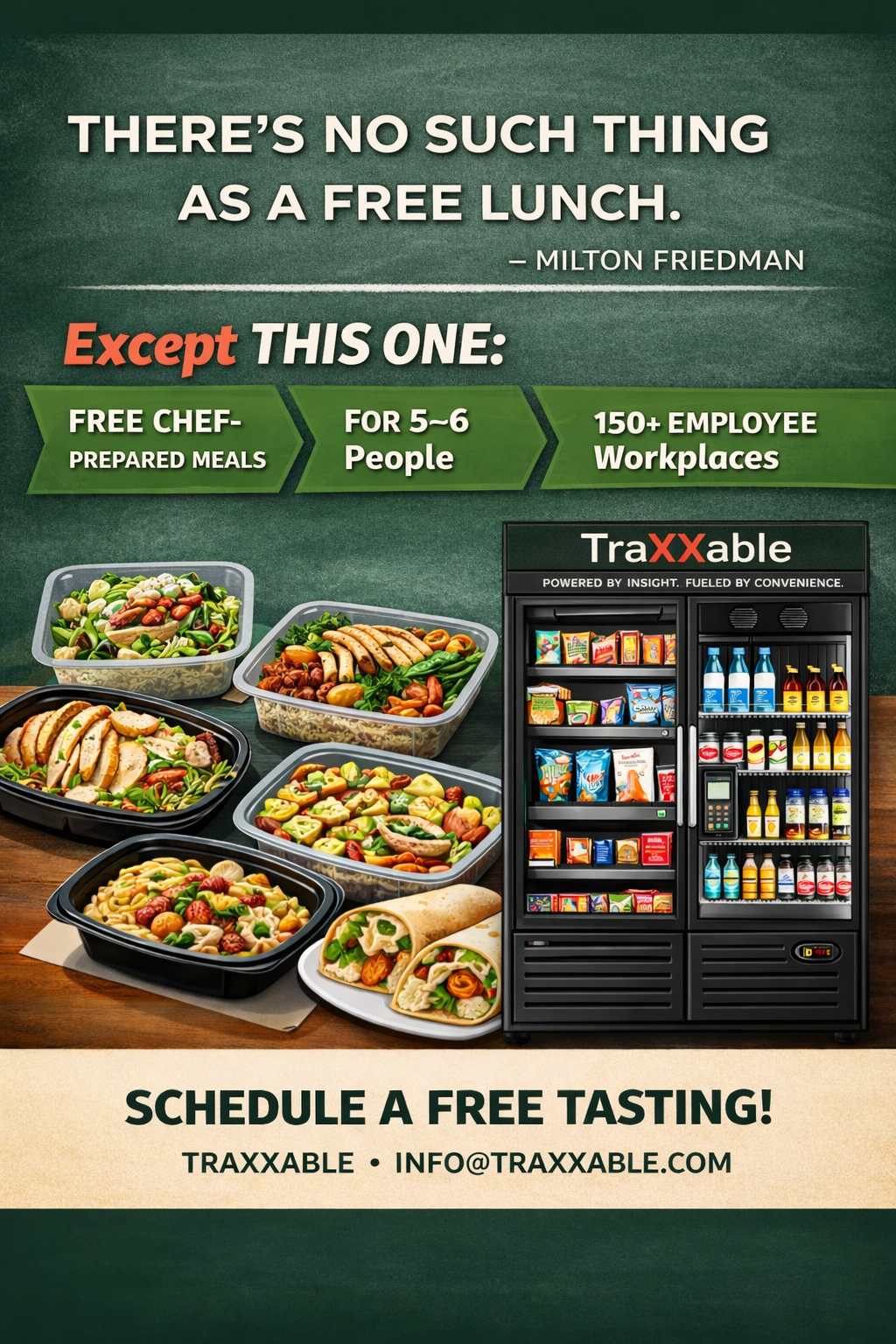 TraXXable smart vending with fresh meals