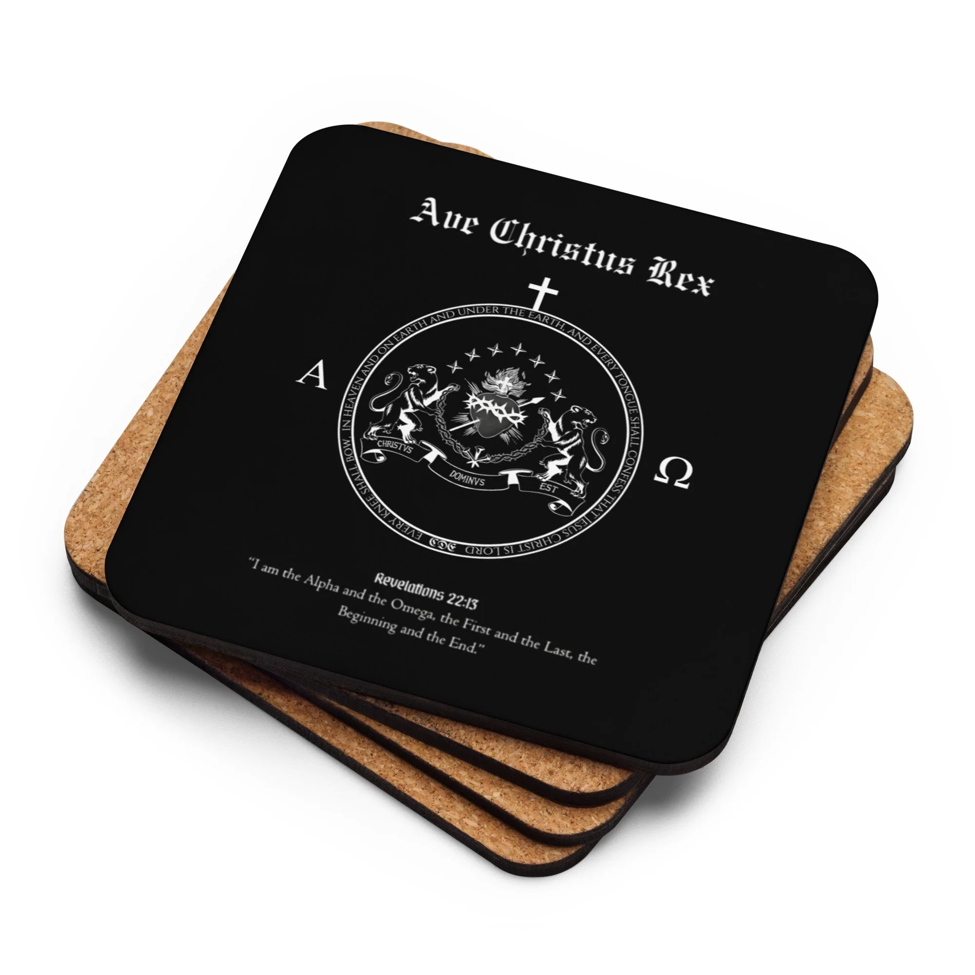 Ave Christus Rex Cork Coaster