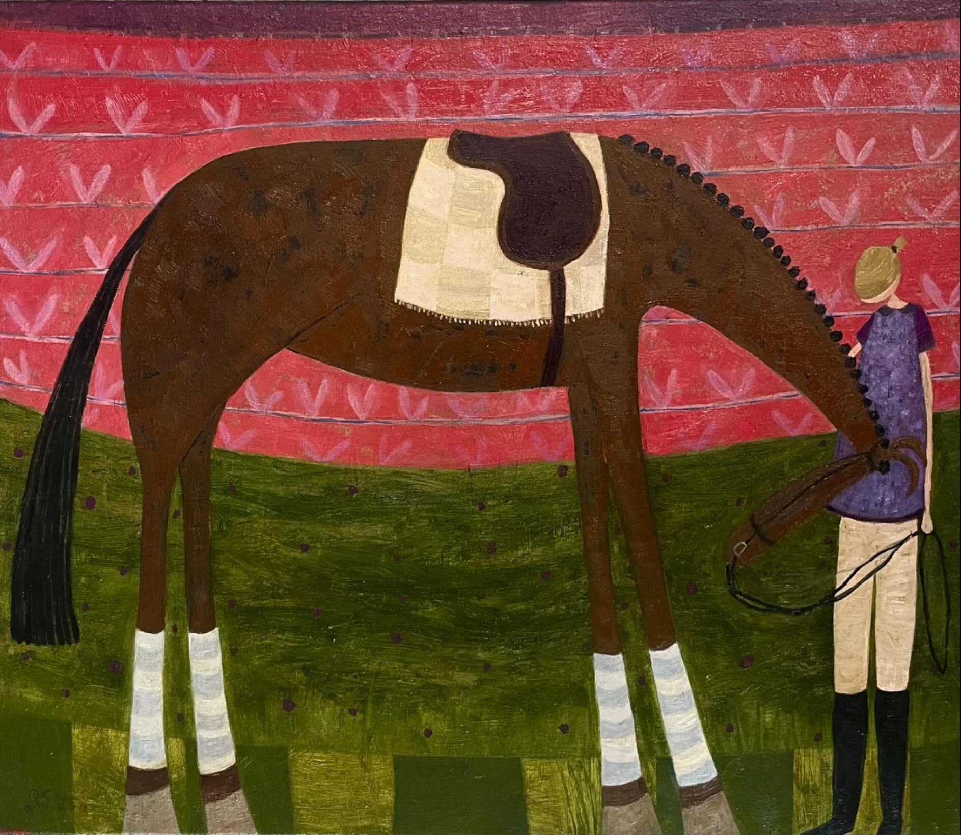 SOLO by ellen skidmore. Come see us at 140 E.Main St. Midway, KY. 1-5 tues-sat. Fine Art &amp; unique gifts.  #nationalhorseshow2025 #meetmeinmidway