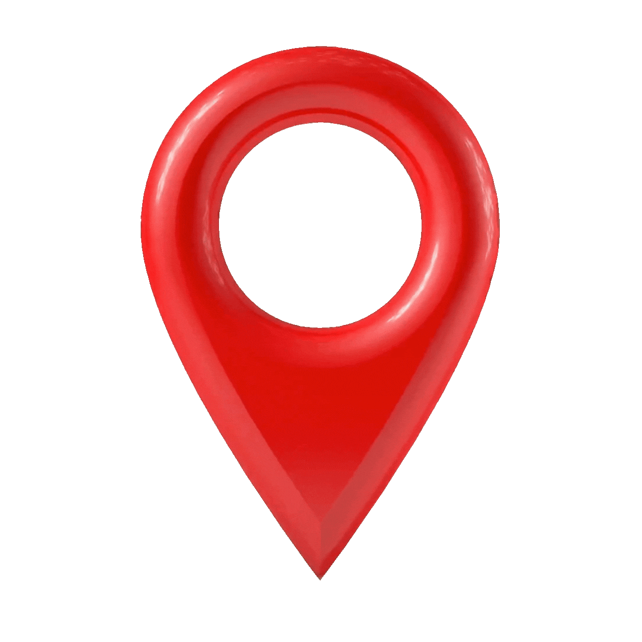 Punto de ubicacion en forma de marcador de mapa, color rojo, sobre fondo rojo