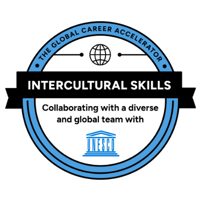 Recipient demonstrated intercultural skills and the ability to communicate and collaborate effectively and appropriately with diverse team members. Activities included intercultural communication practice, personal reflections, and workplace situatio