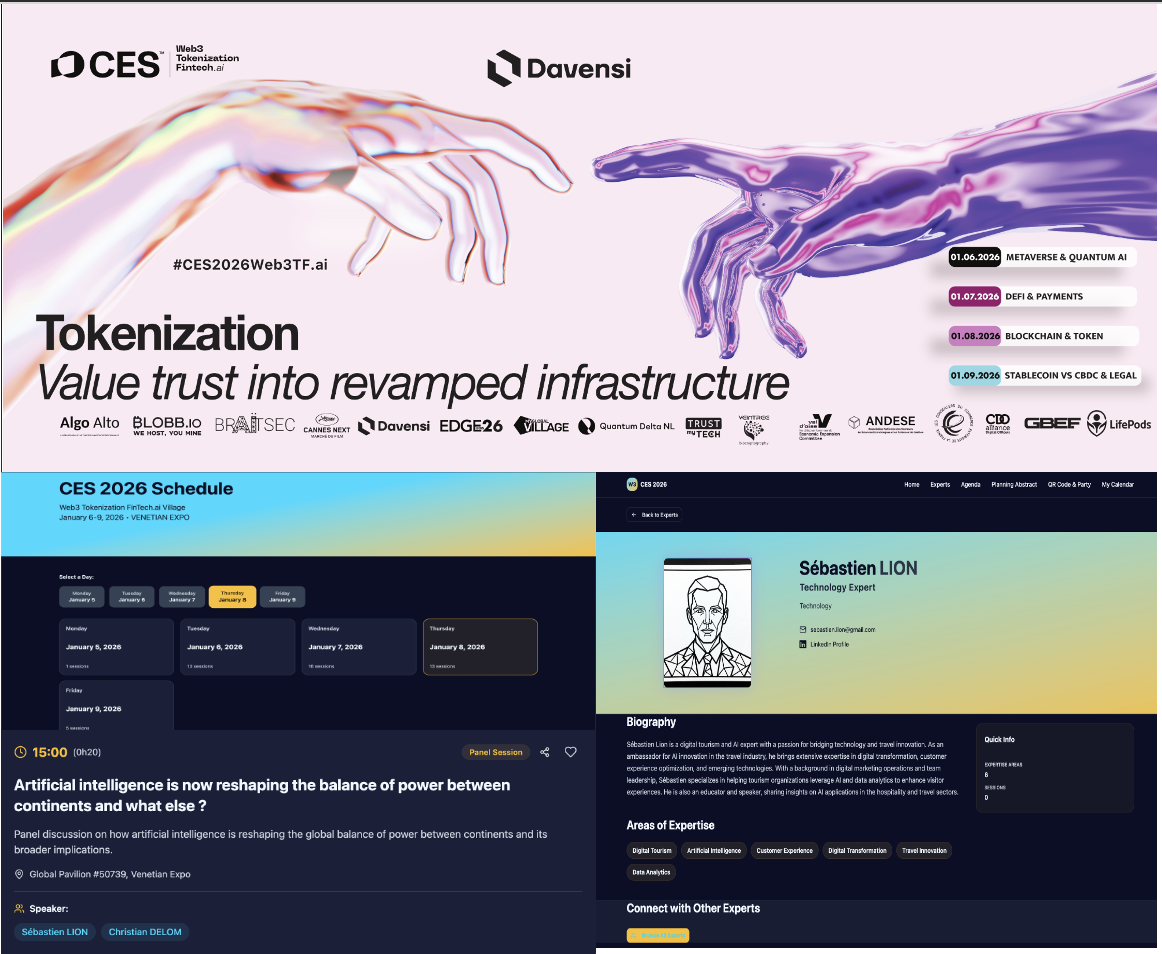 Conférence au CES de Las Vegas, Village Web 3, “L’intelligence artificielle est en train de redéfinir l’équilibre des pouvoirs entre les continents, et quoi d’autre encore. ?'“