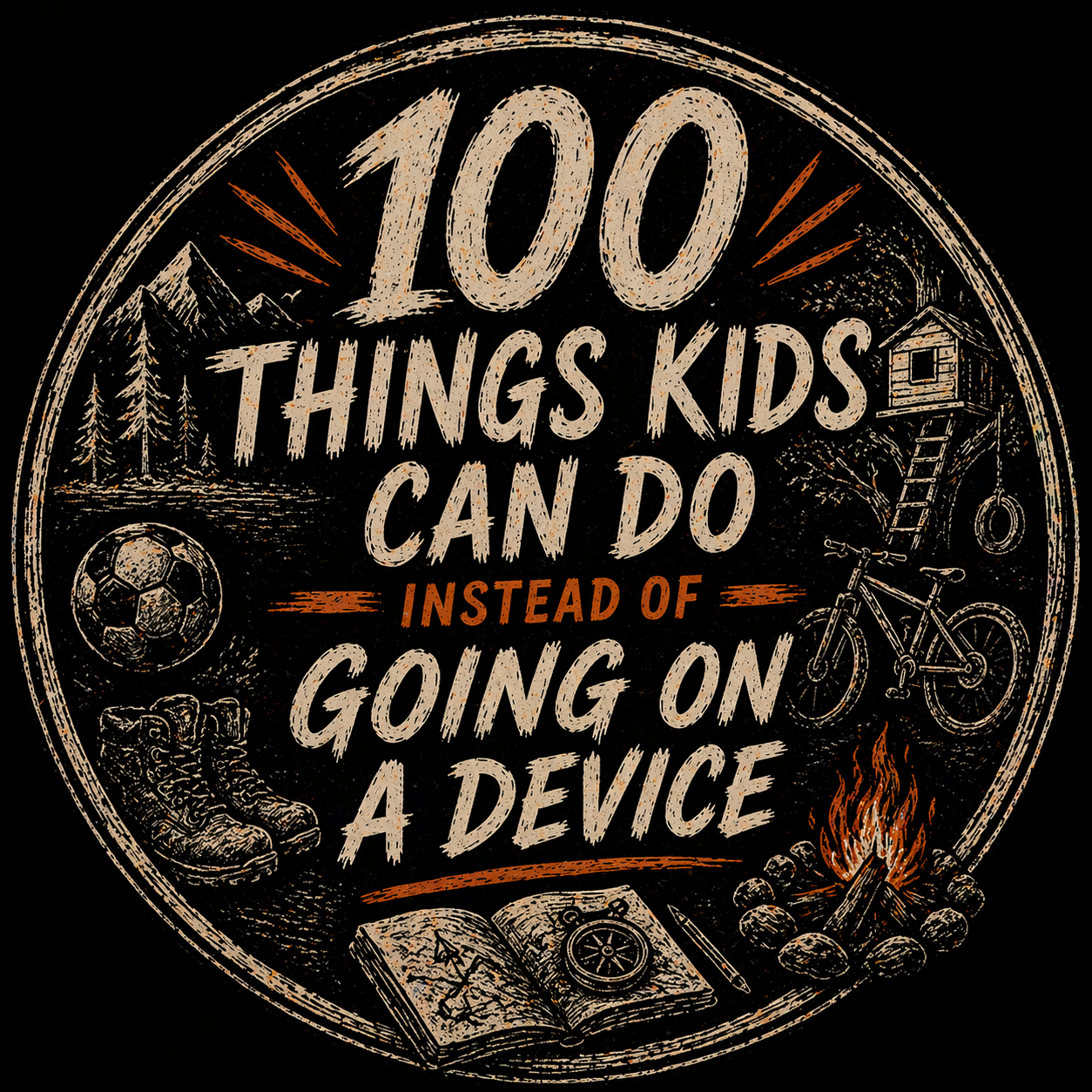 100 things kids can do other than be on a device. 