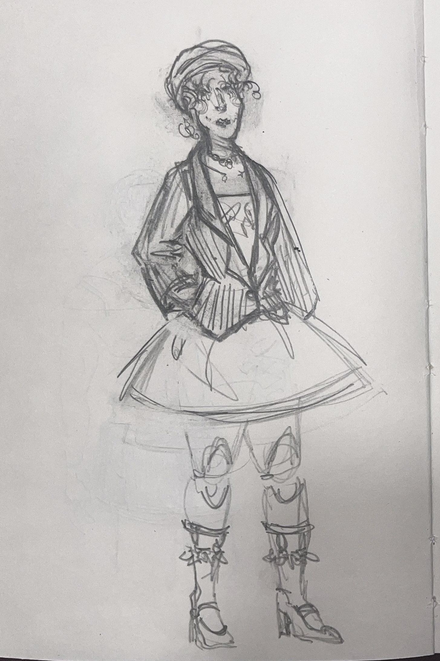 Rendering of "Poisoning Pigeons in the Park" Costume, performed by Romie Over, 'Spring Fling' 2026