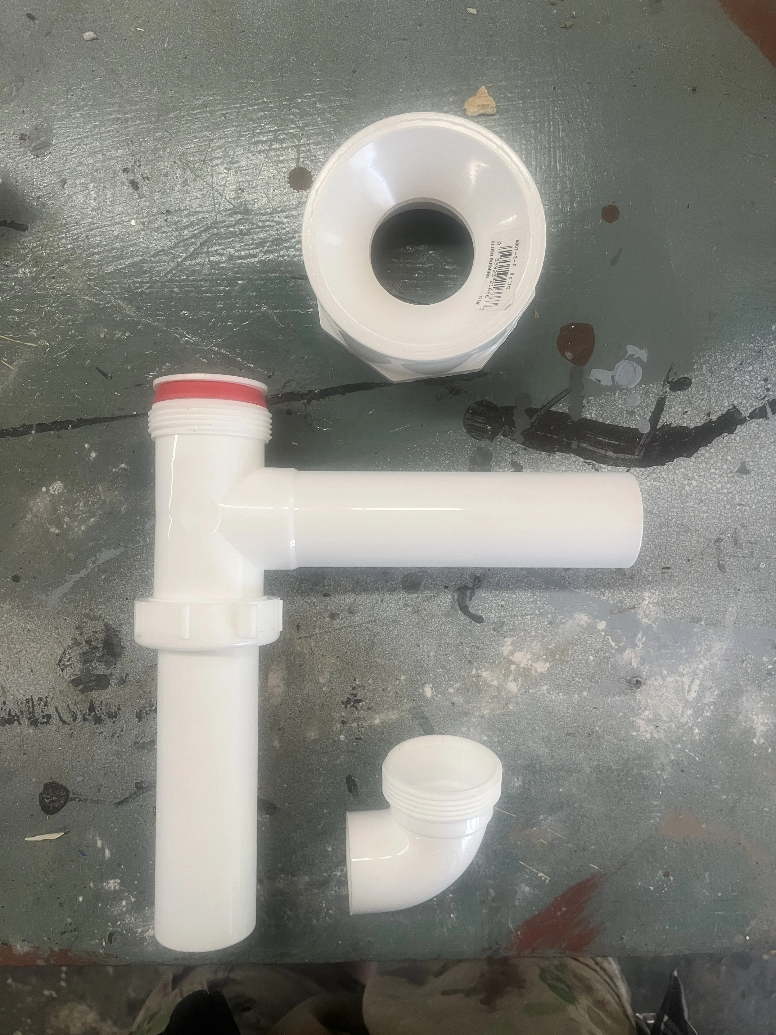 Recreated Urinal Piping from PVC
