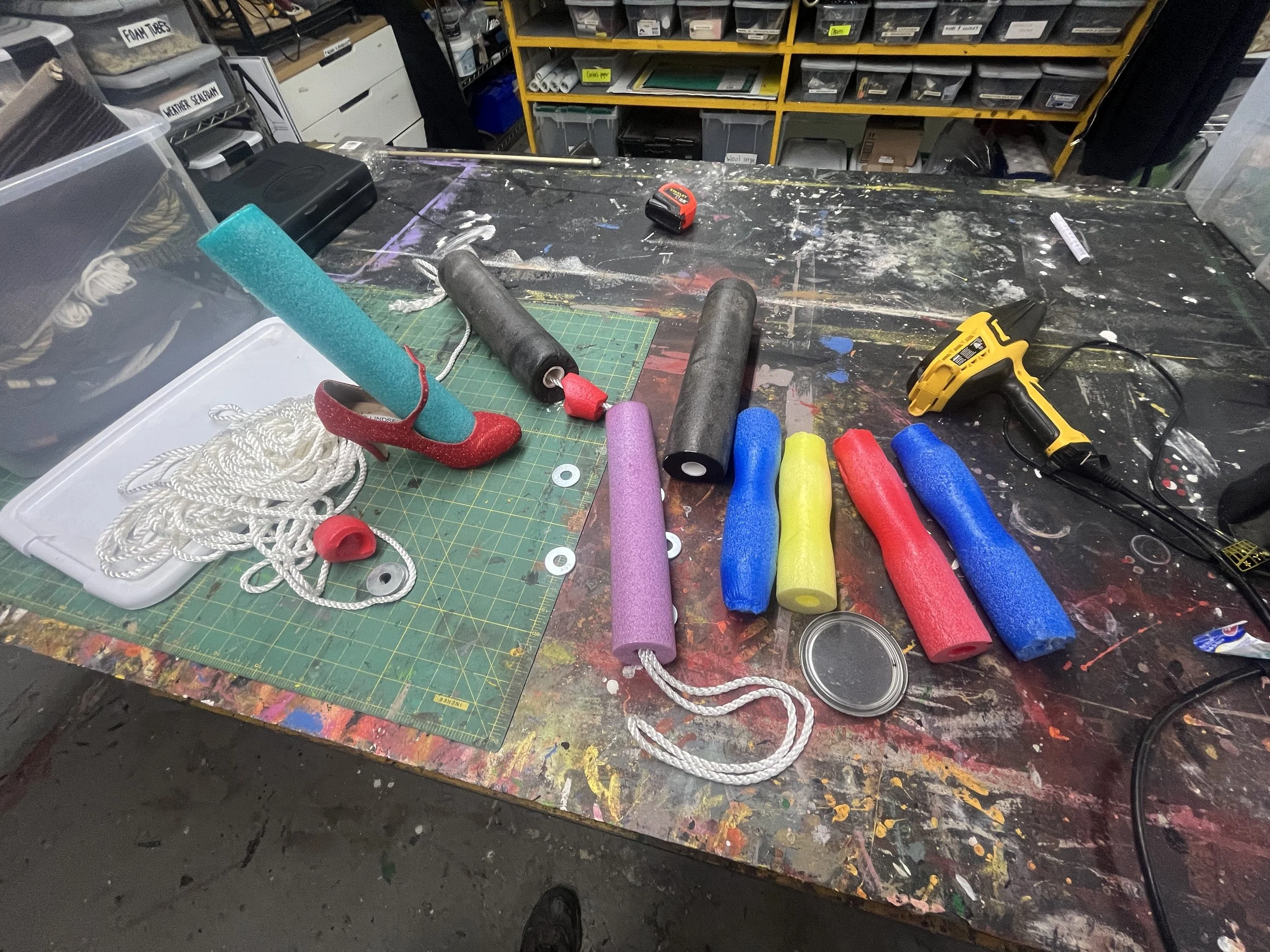 Assemblked Pieces of Hinging Dummy "Wicked Witch Legs"