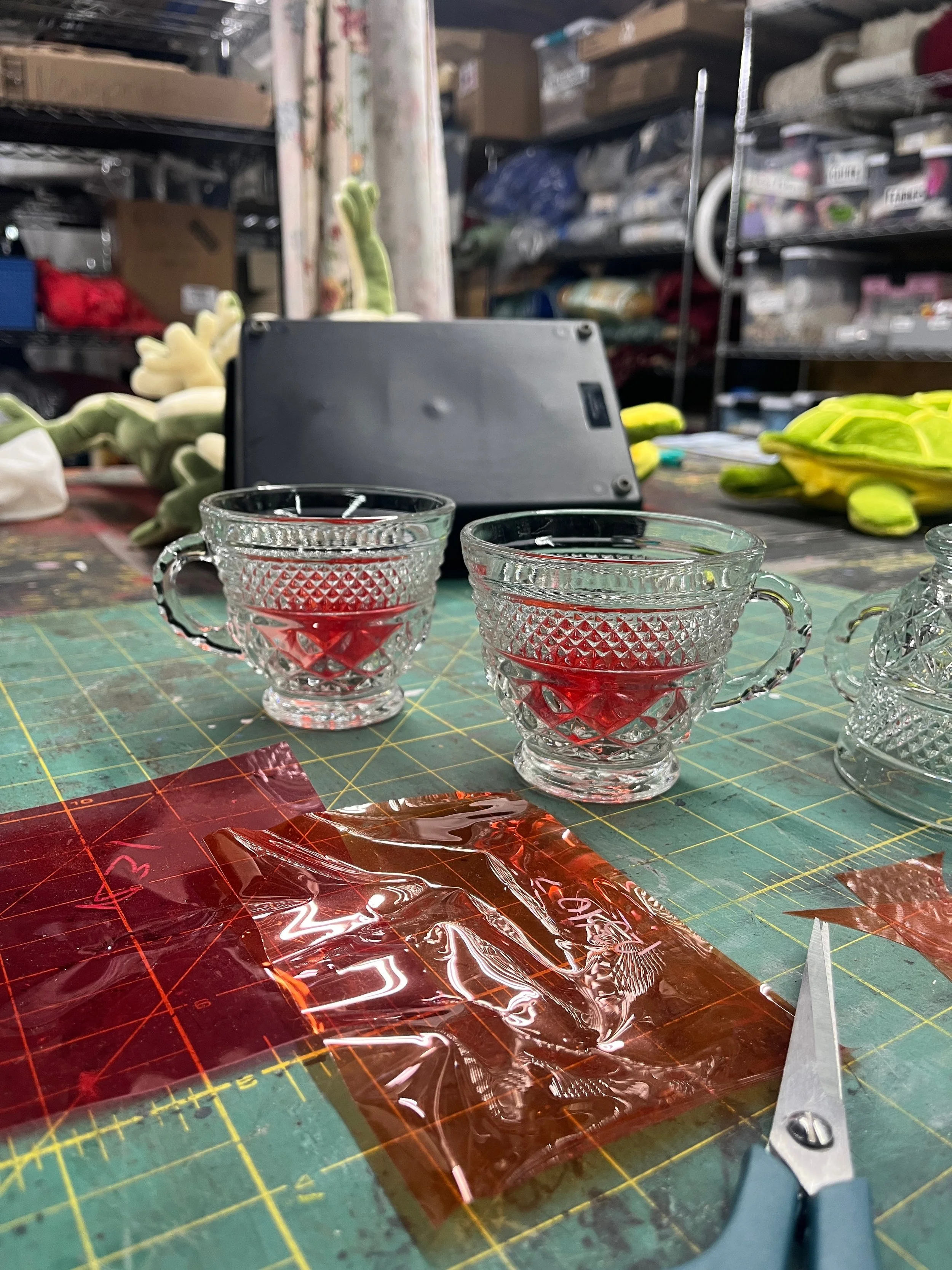 'Glasses of Punch' Tinted With Gel Scraps 