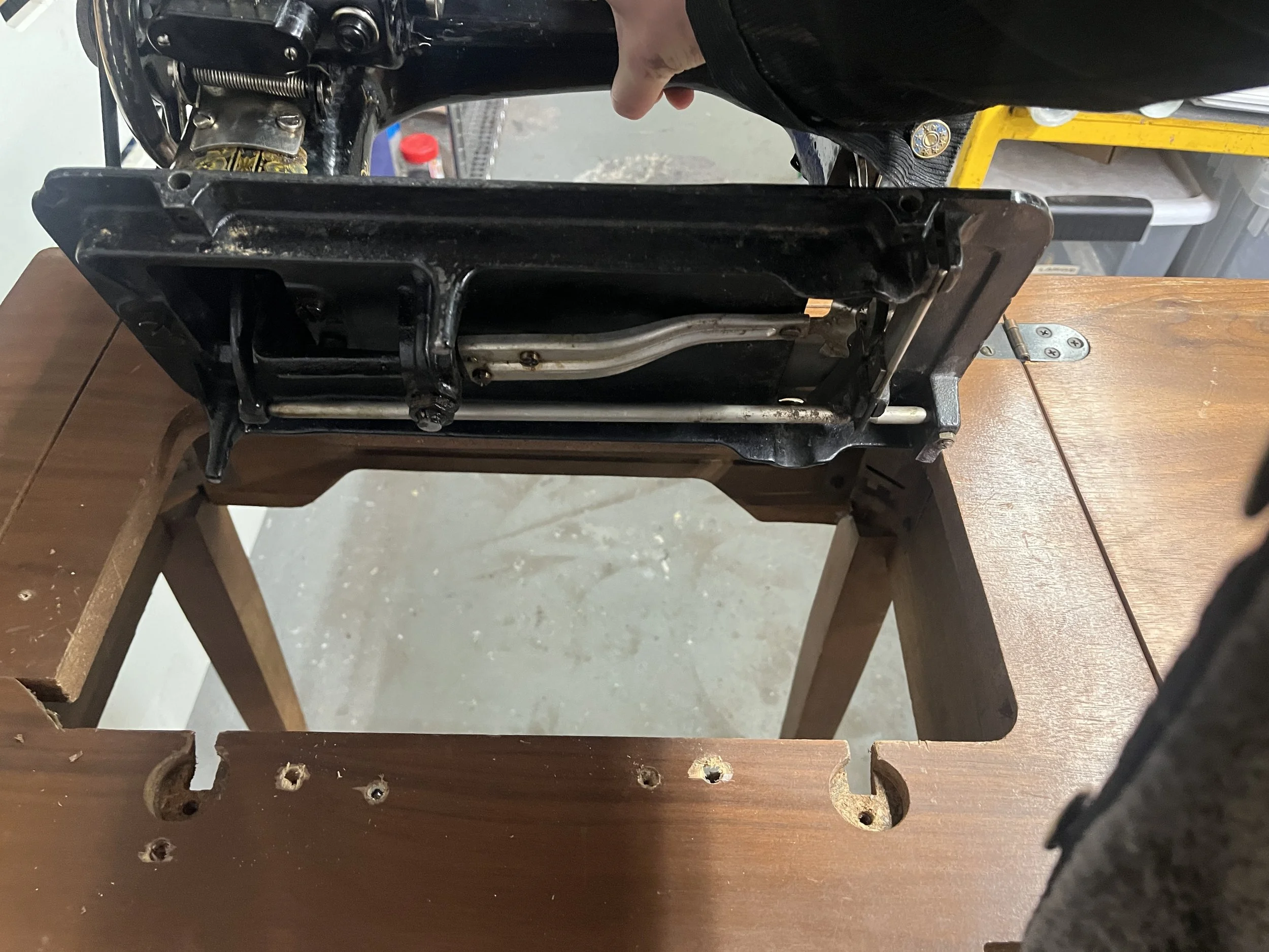 Sewing Table with Cutout for Vintage Singer sewing machine