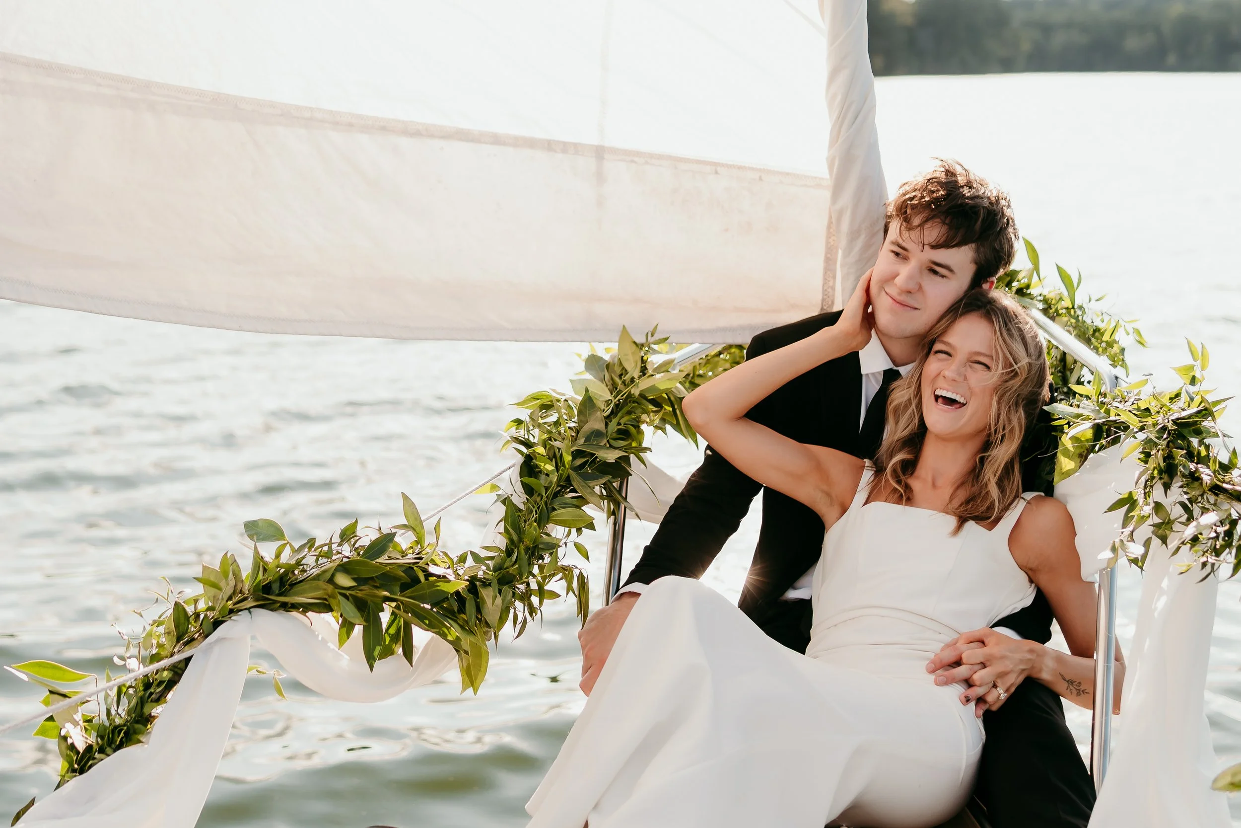 Sailboat Elopement on the Tennessee River | Jenesis &amp; Joe