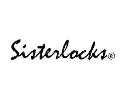 Sisterlocks logo in black script font with a registered trademark symbol