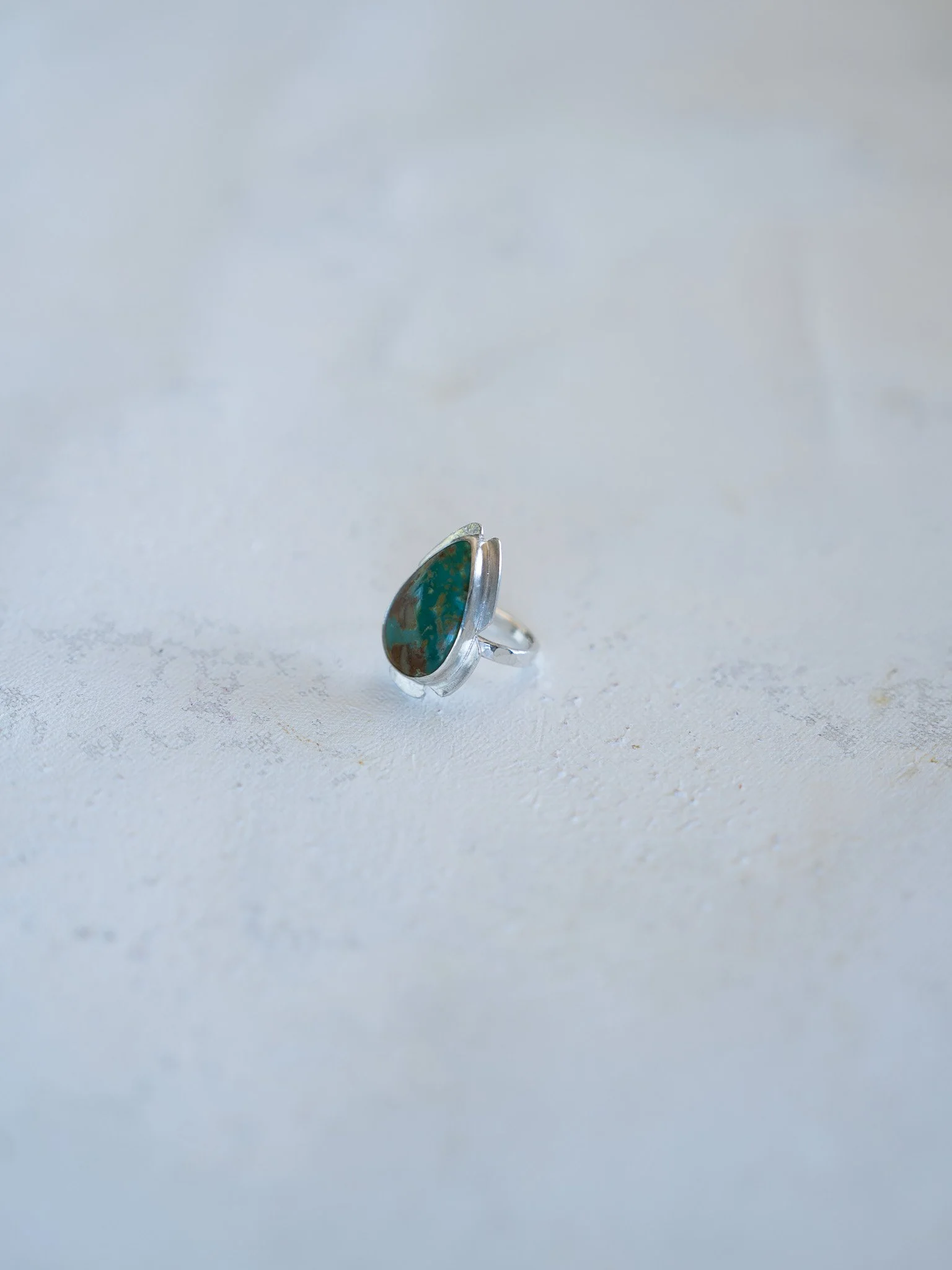 Pilot Mountain Turquoise Teardrop Ring