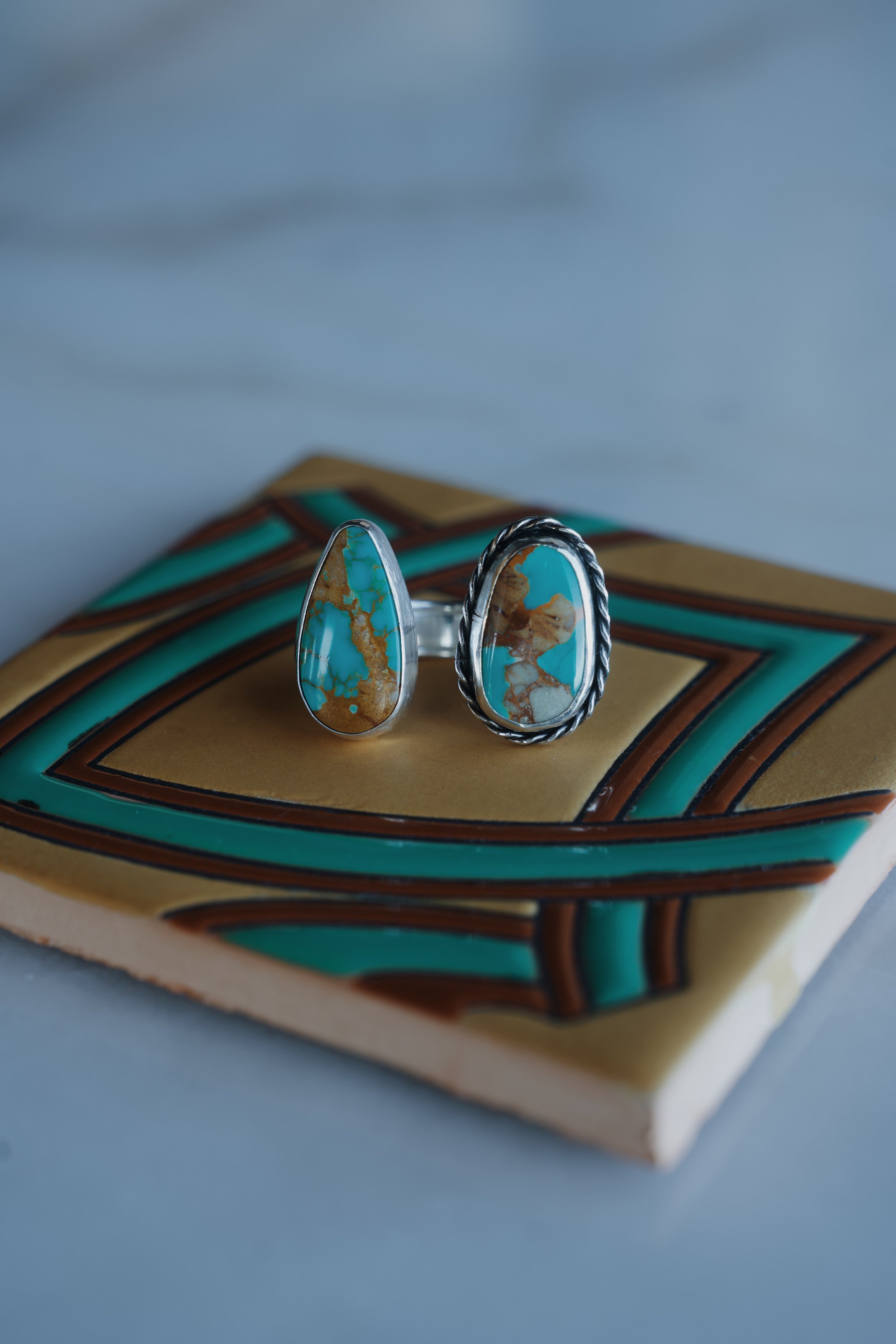 Royston Turquoise Double Ring