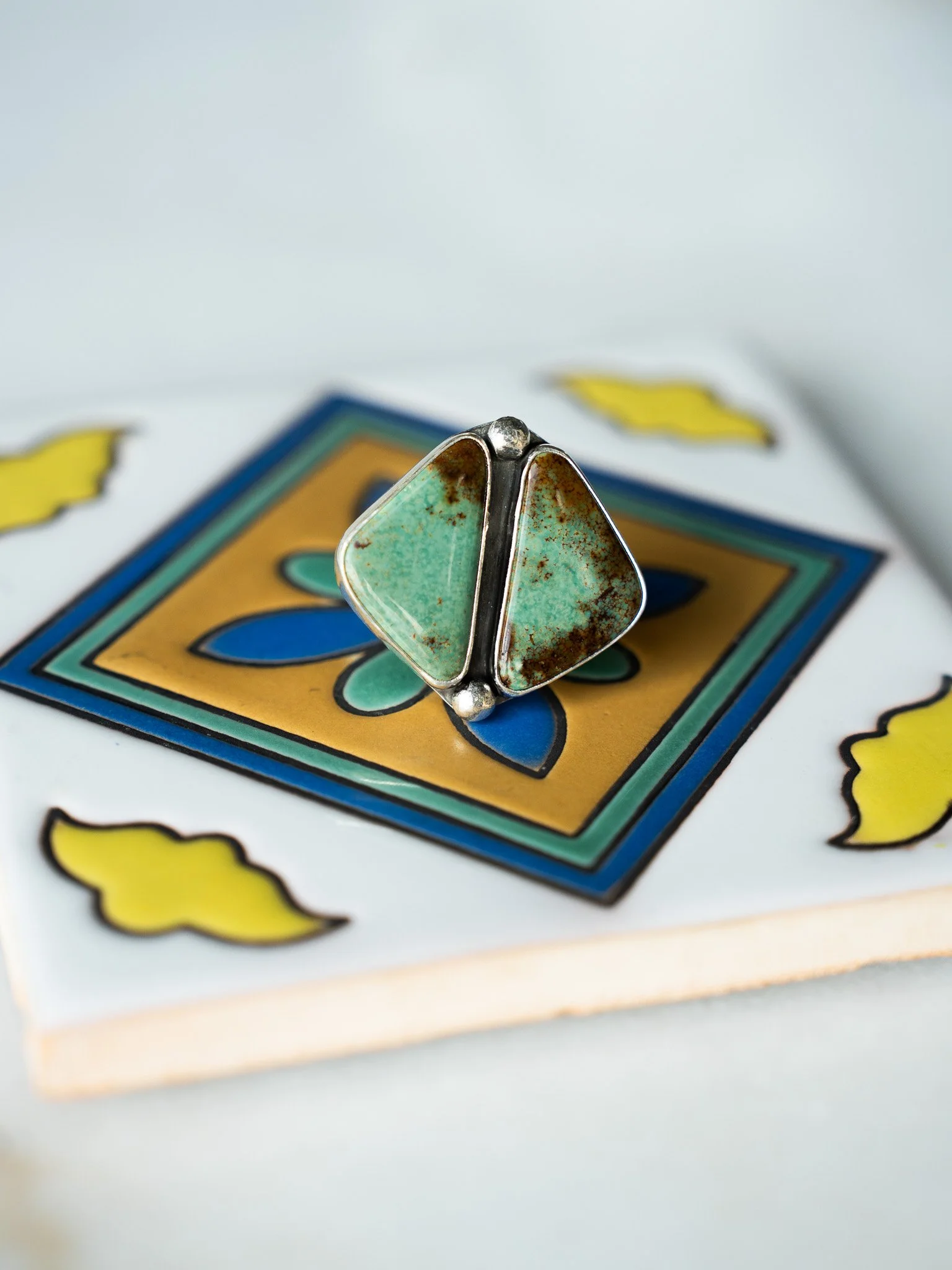 Double Royston Turquoise Ring