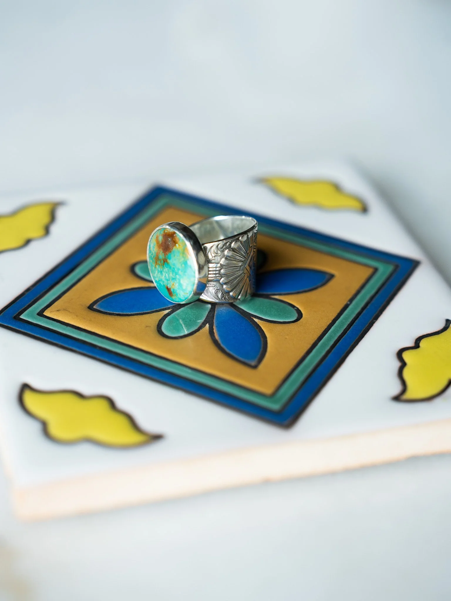 Royston Turquoise Southwestern Ring