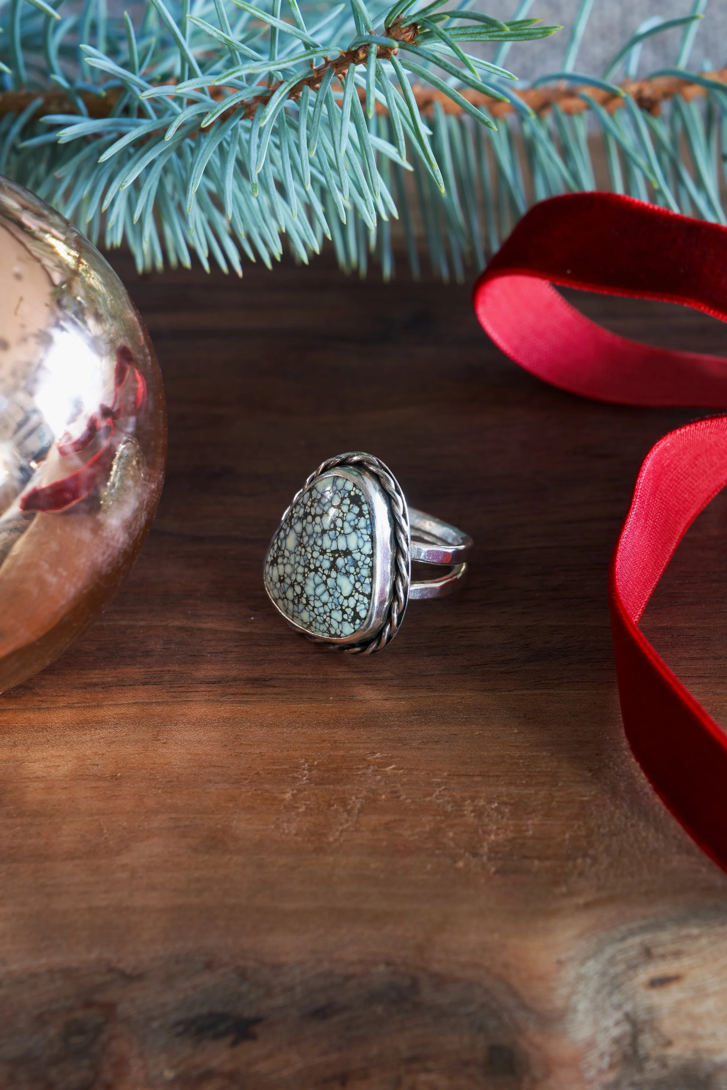 Starfox Variscite Twisted Border Ring