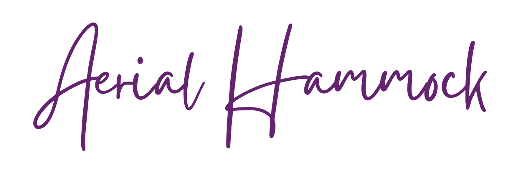 Signature-style text that reads 'Jerial Hammock' in purple on a white background.