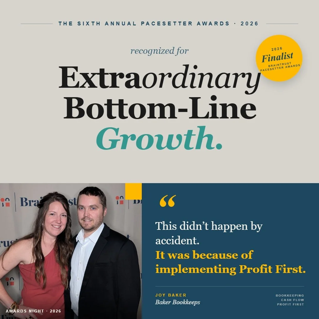 Being named a finalist for Most Extraordinary Bottom Line Growth hit different &mdash; because it wasn't luck or a great market. It was Profit First, quietly implemented in my own business before I ever talked about it publicly.

Revenue growth doesn