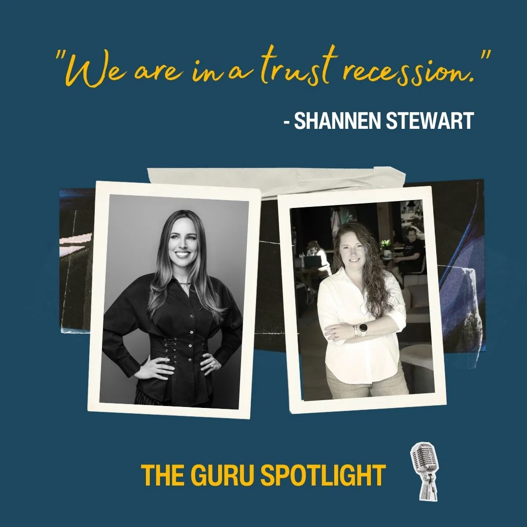 We are in a trust recession. 📉

Shannen Stewart said this in our recent conversation, and I haven't been able to shake it.

When everything feels automated and curated, the people who show up genuinely are the ones who stand out.

I sat down with Sh