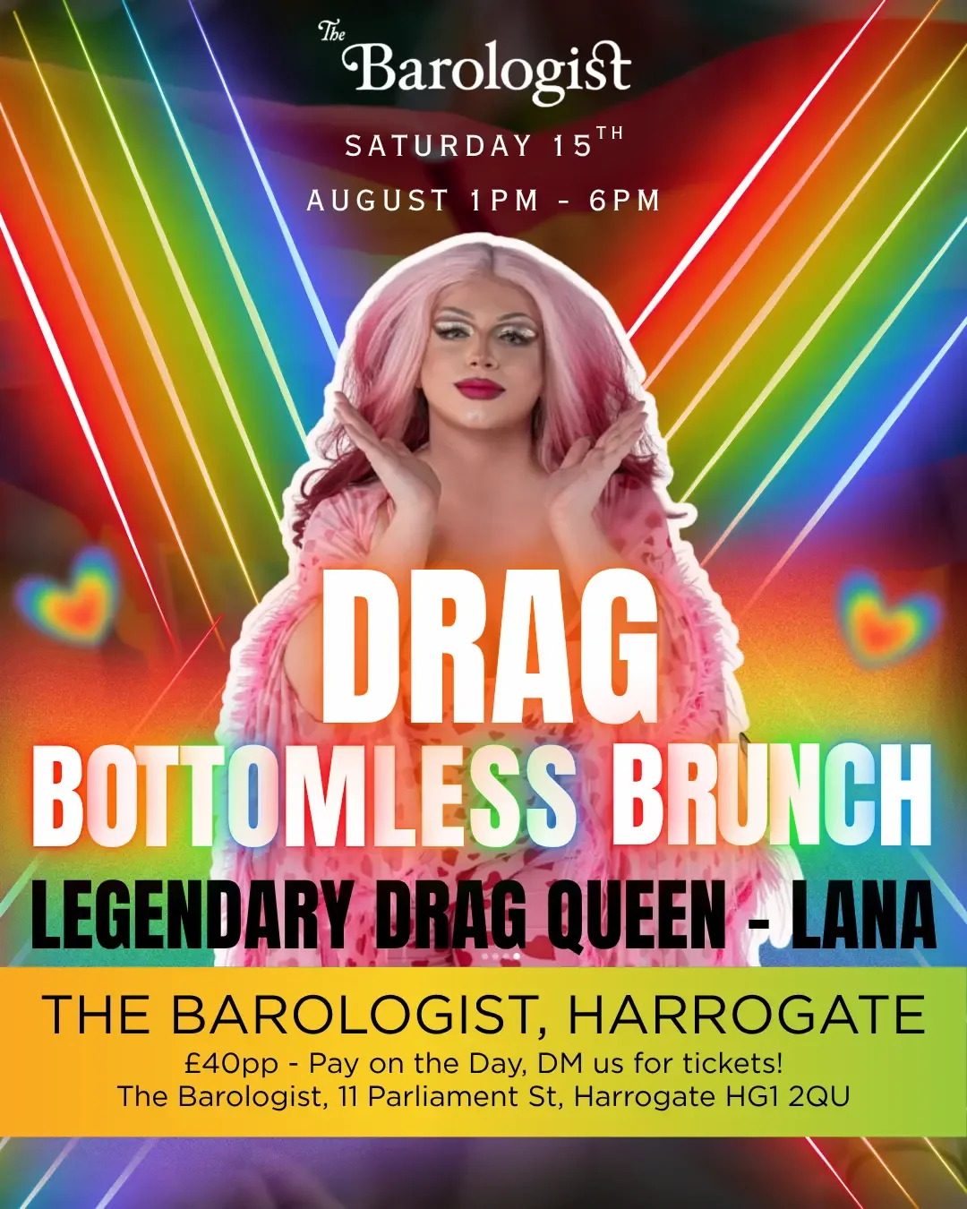 bottomless brunch party harrogate drag