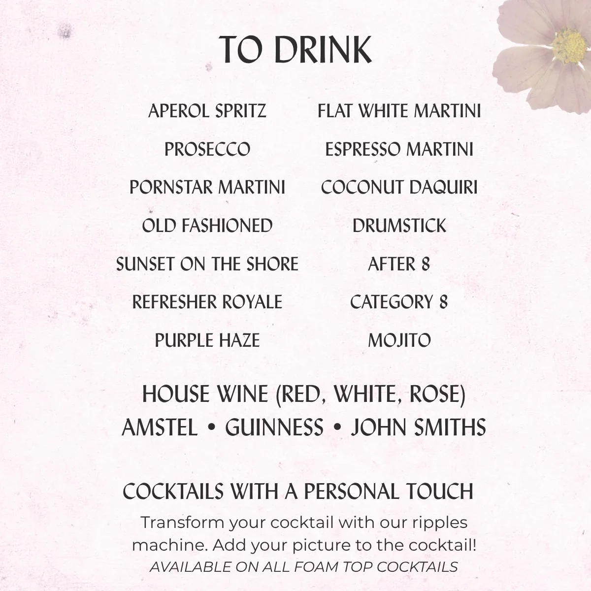 harrogate arms bottomless brunch menu