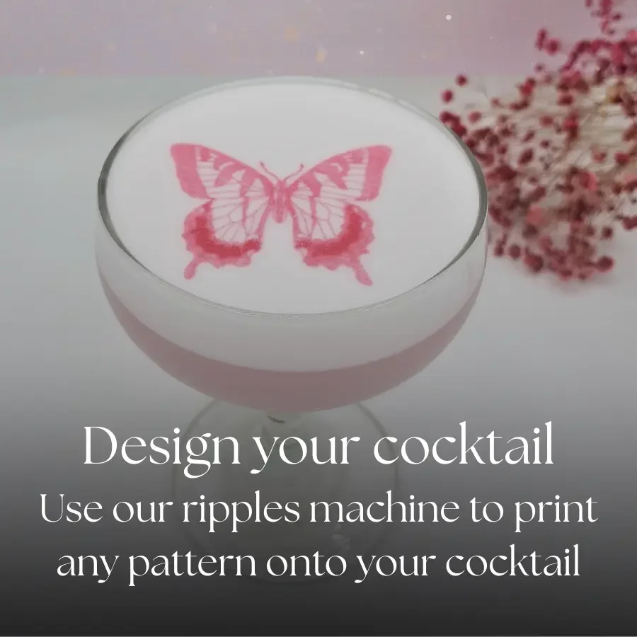 cocktail with ripple design