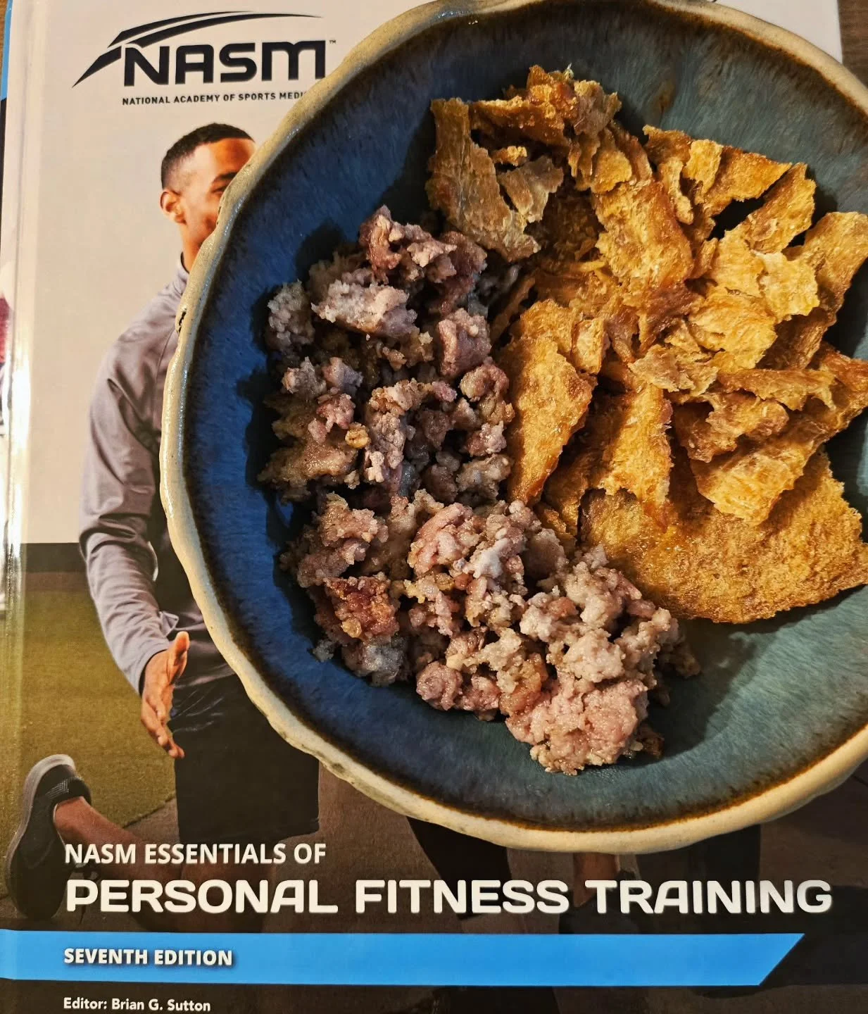 Fueling my brain and body with a power bowl during my study session!
16oz ground veal seasoned with truffle salt with @carnivore.snax chicken sliders I used as my spoons 😄 
.
.
.
#carnivorediet #carnivore #cpt #personaltrainer #trainer #ketomeal #di
