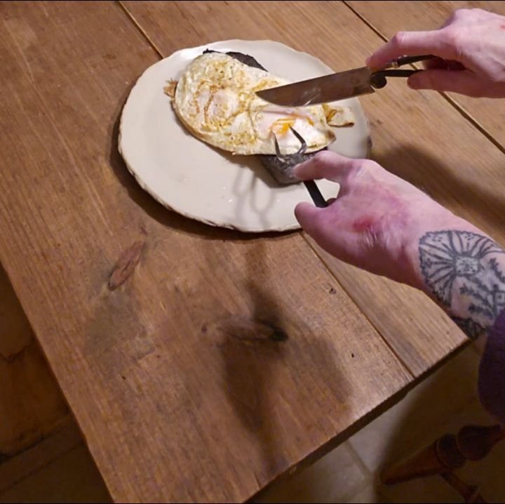 Pecan wood smoked sirloin topped with butter-fried eggs!

After seeing all of @smf.carnivore amazing steak &amp; egg meals, I got inspired to do the same. I left the steaks in the smoker a tad too long, so I served them with runny eggs and dipped eve