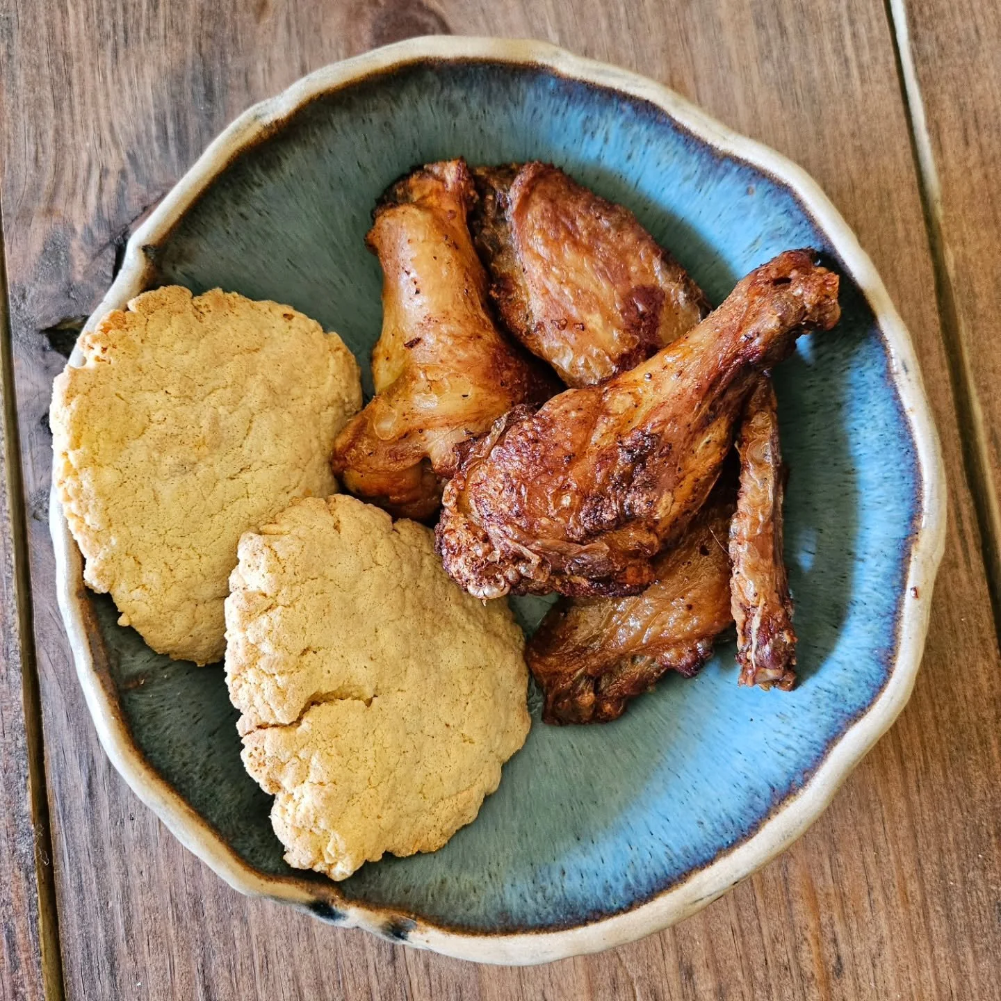 A meal so nice, I'm doing it twice! 

Another day, another breakfast of #cookies and #chickenwings 🍪 &amp; 🍗 

My ketovore cookies are almost completely carnivore. They're made with butter, eggs, @ketochow &amp; other #sugarfree #grainfree nutritio