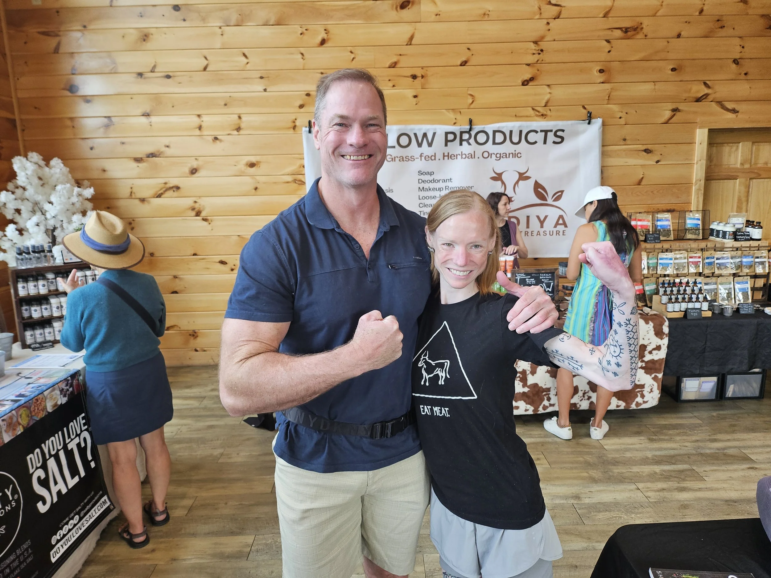 Flexing with Dr. Shawn Baker in the convention hall!