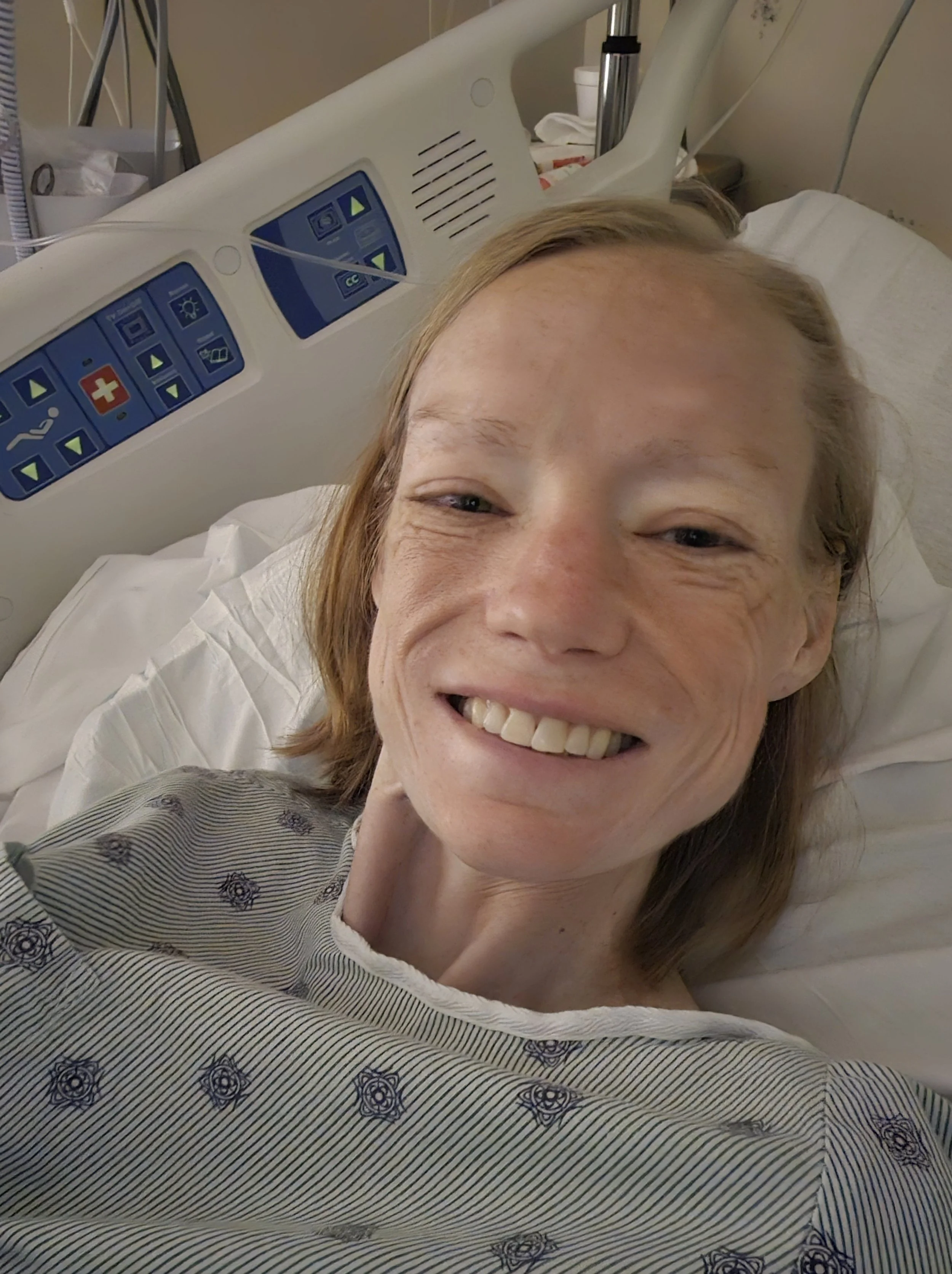 All smiles after a successful surgery! God heard all the requests of my friends, family, and even strangers who came together as my prayer warriors.