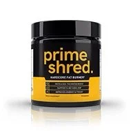 Container of Prime Shred, a fat burner supplement.