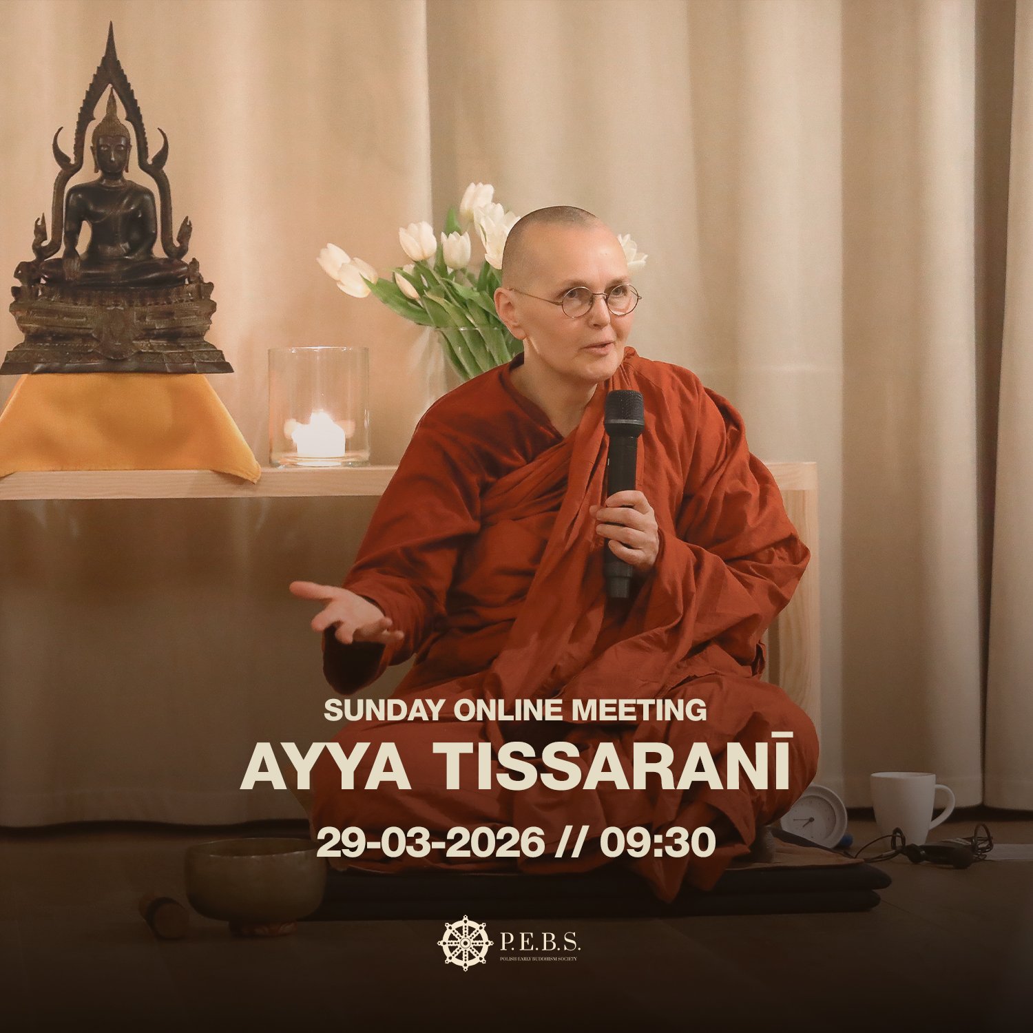 Online meeting with&nbsp;Ayya Tisaranī 