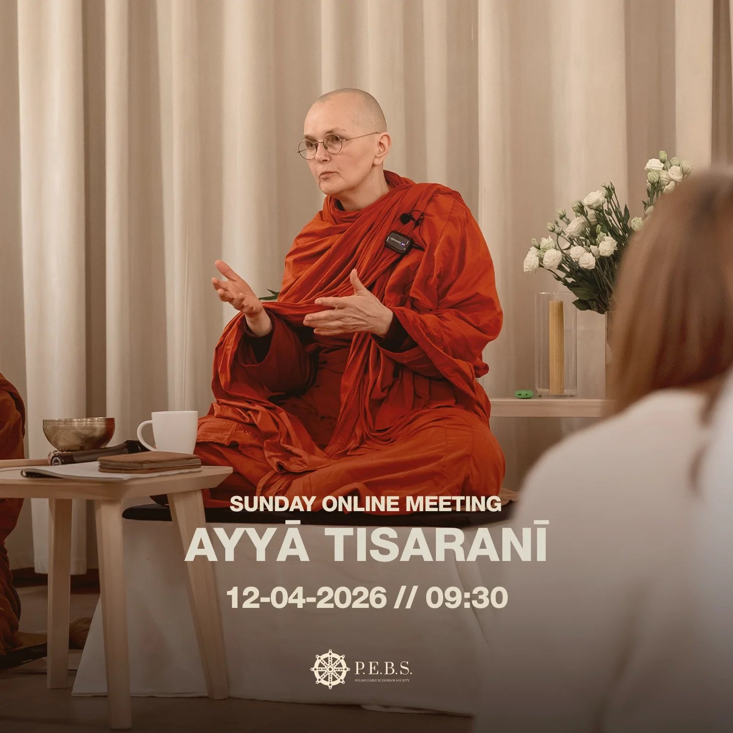 Online meeting with&nbsp;Ayya Tisaranī 