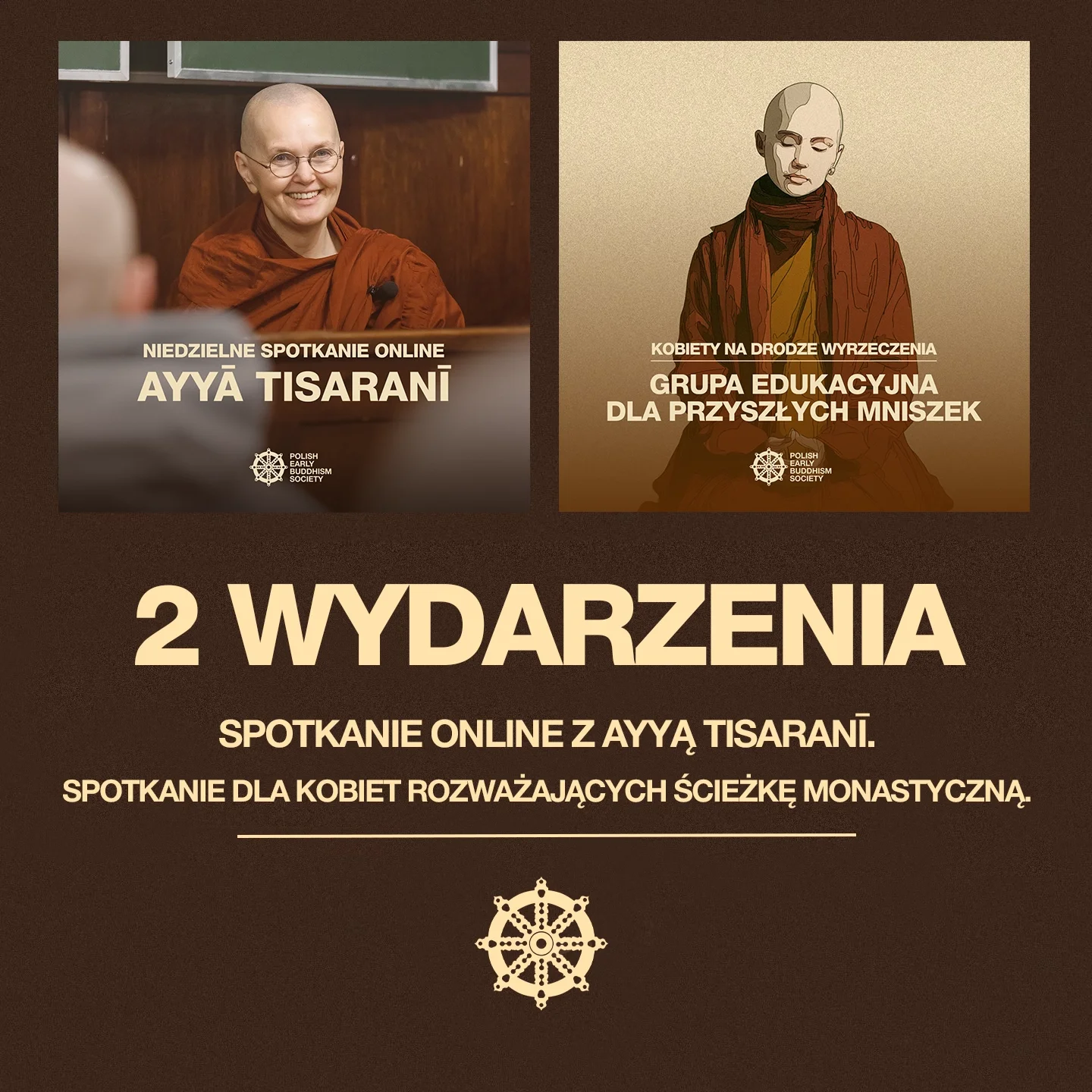 Dwa wydarzenia: Spotkanie online z&nbsp;Ayyą Tisaranī &amp; Spotkanie dla kobiet rozważających ścieżkę monastyczną.
