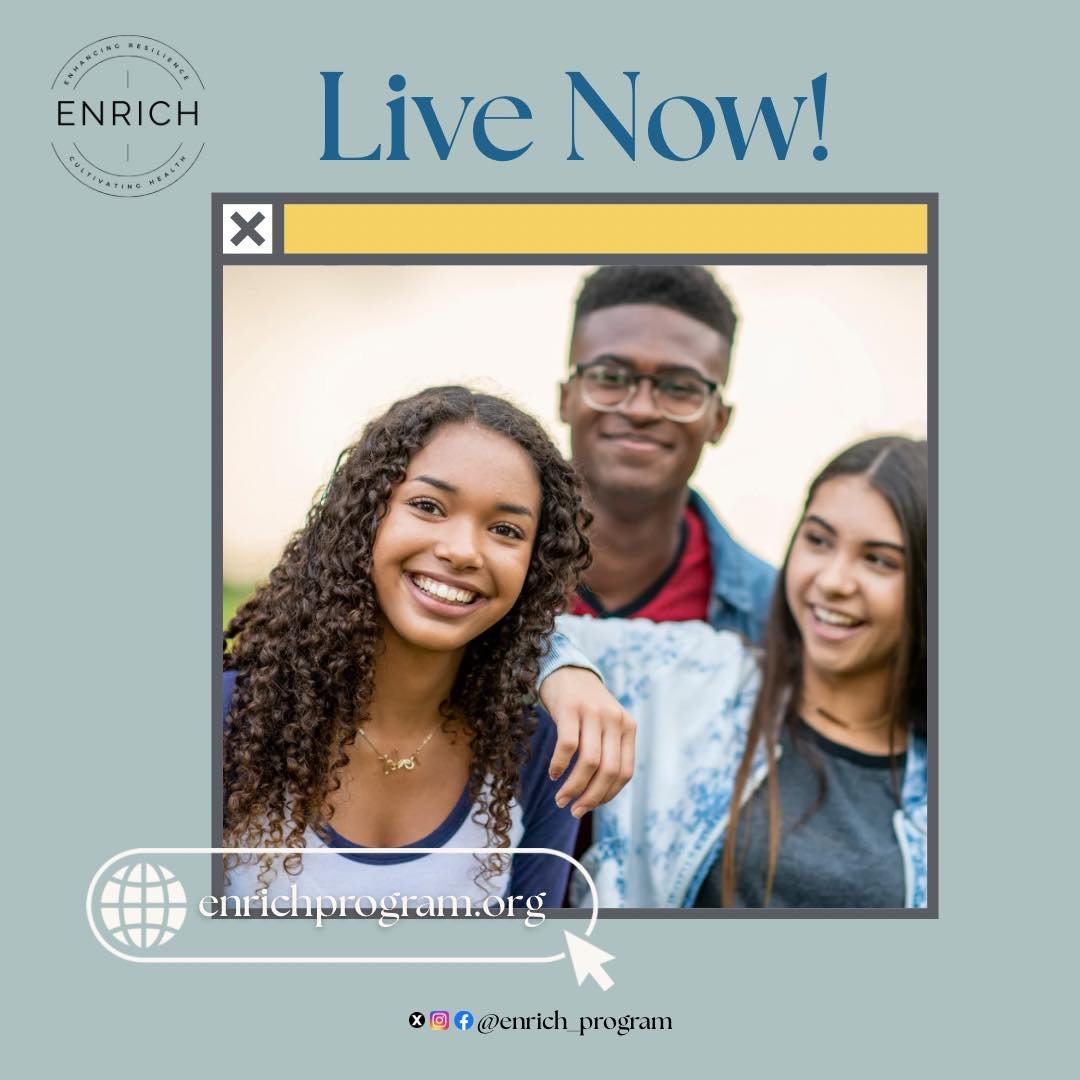 We are excited to announce the launch of our new website! Check it out ➡️ www.enrichprogram.org 

#mentalhealth #youthmentalhealth #emotionalwellbeing #mentalhealthawareness #mentalhealthresources
